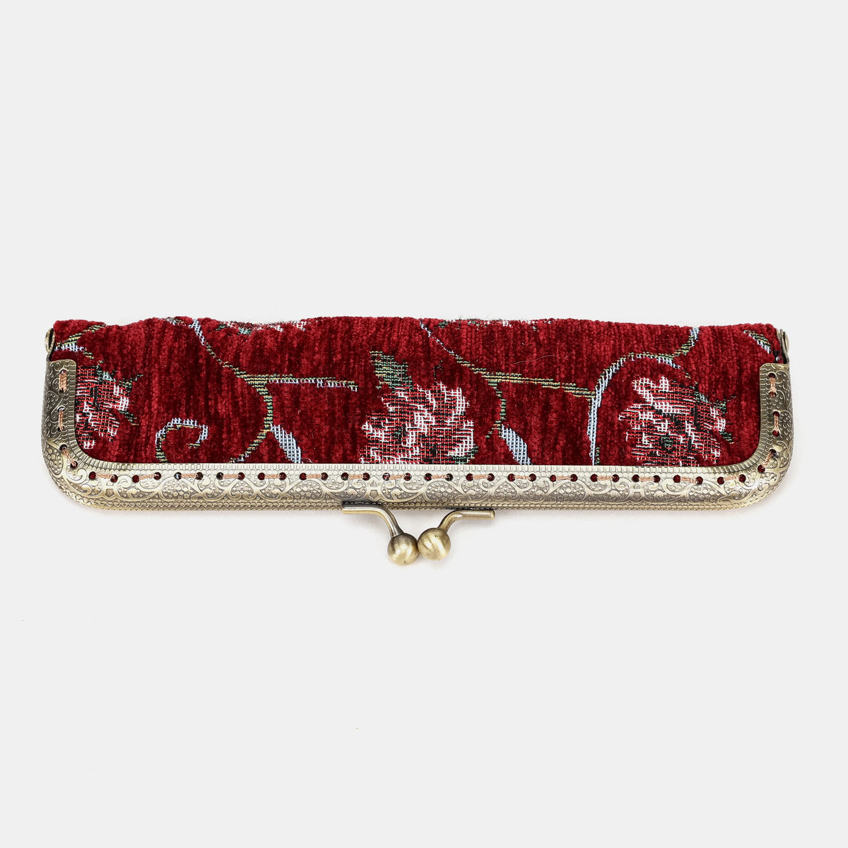Climbing Rose Red Duo Pen Case Carpetbag of America front