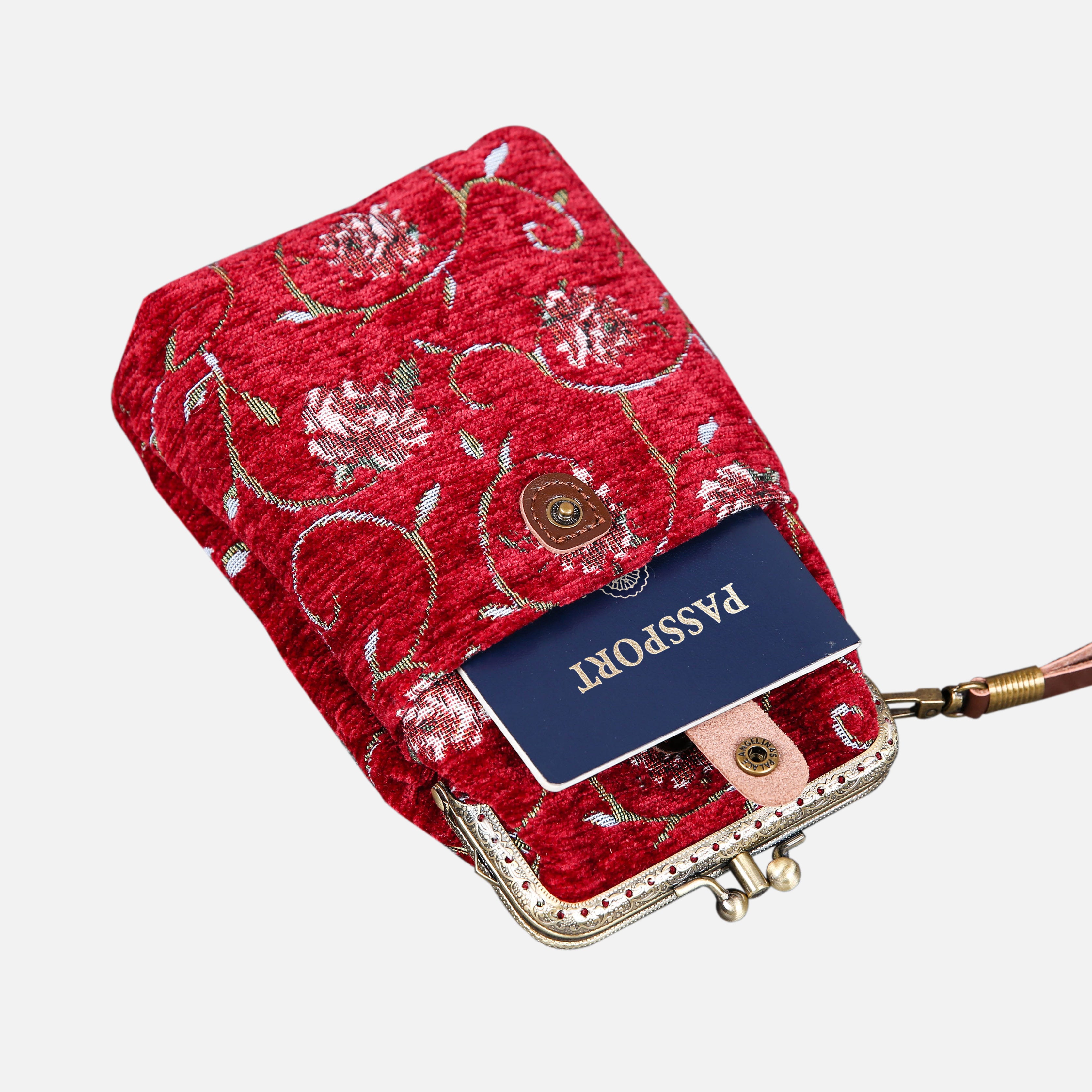 Climbing Rose Red Series Carpet Phone Case Carpetbag of America Climbing Rose pocket