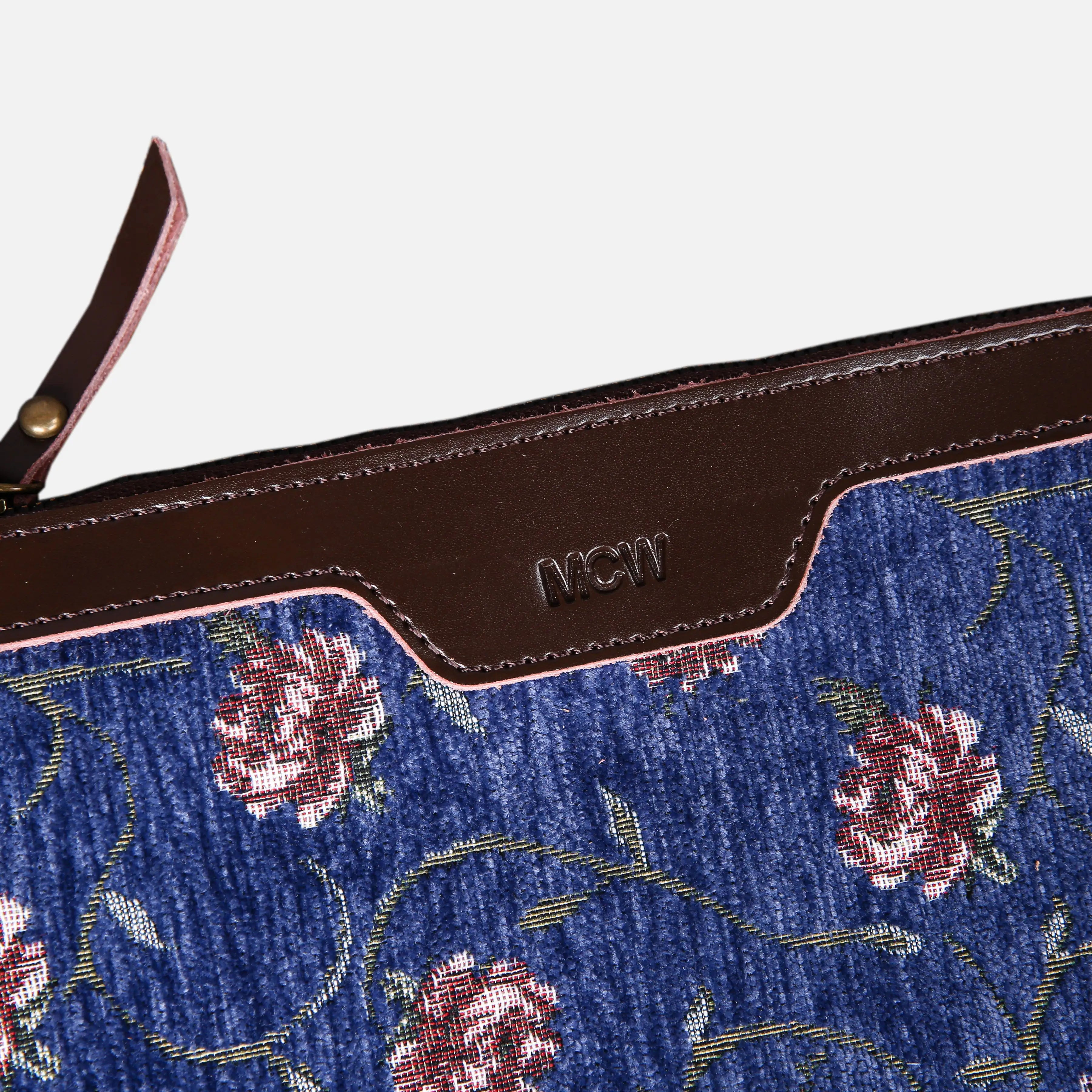 Climbing Rose Wristlet Clutch carpet bag MCW Handmade logo