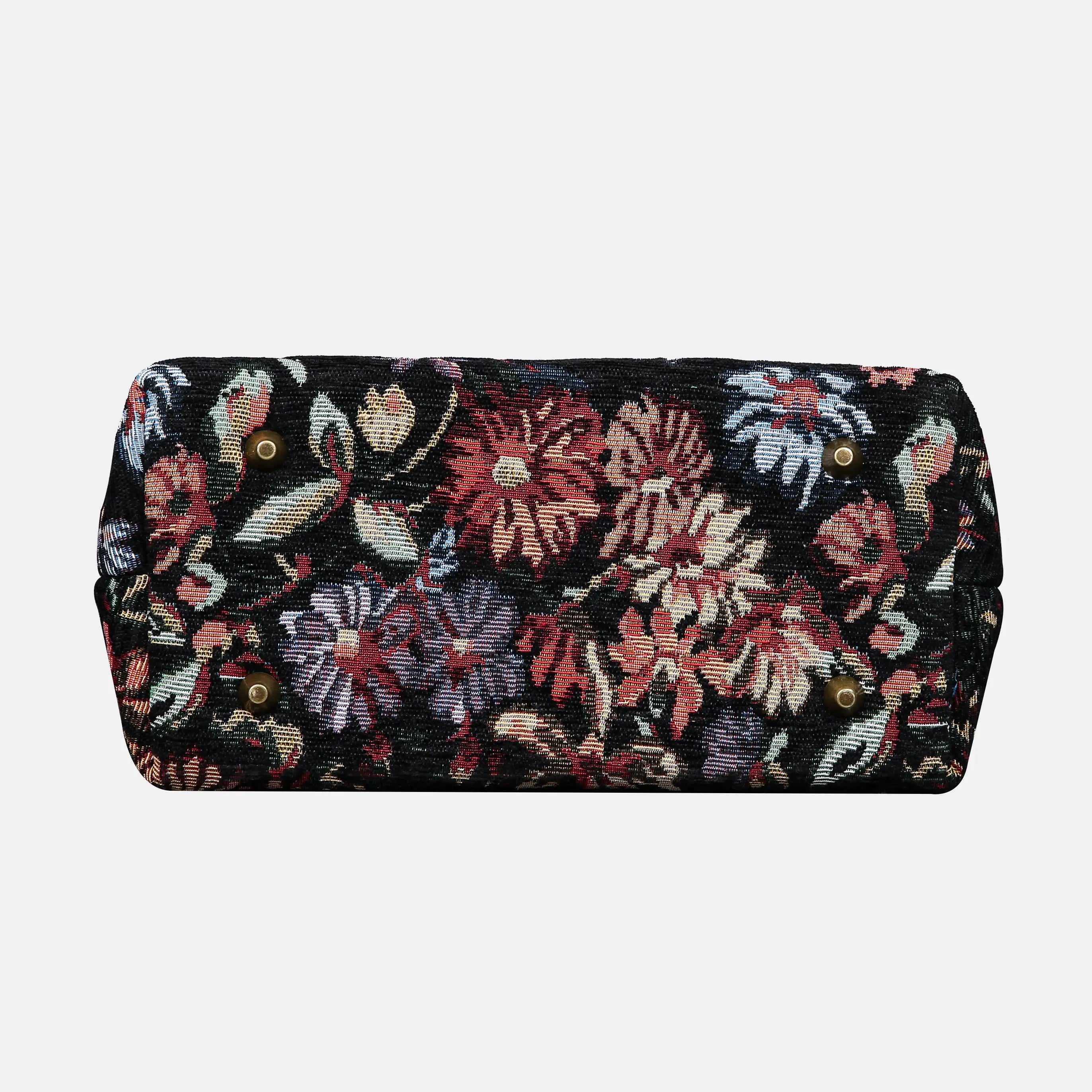 Colorful Cosmos Carpet Satchel carpet bag MCW Handmade of America bottom
