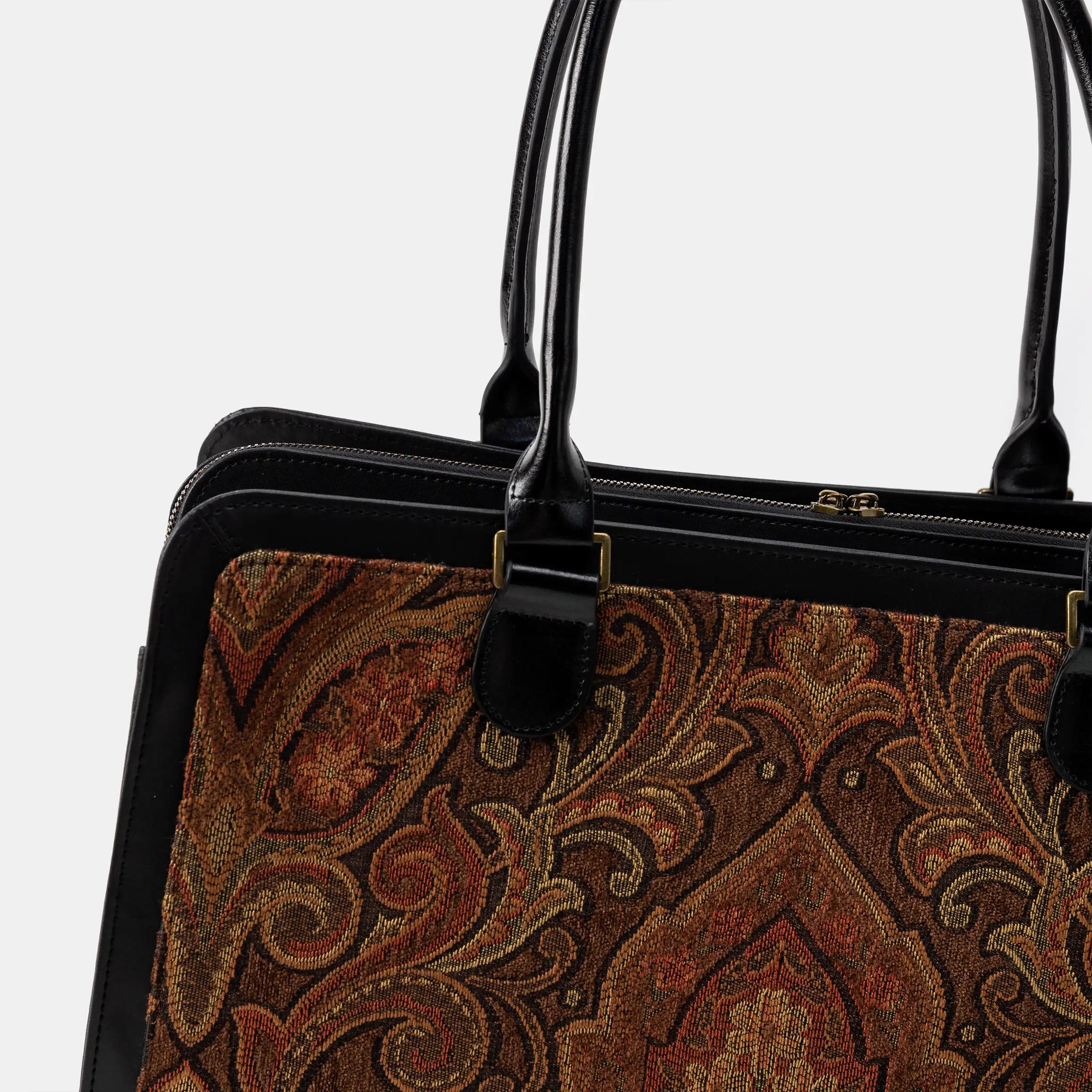 Damask D. Brown Business Tote of America  detail