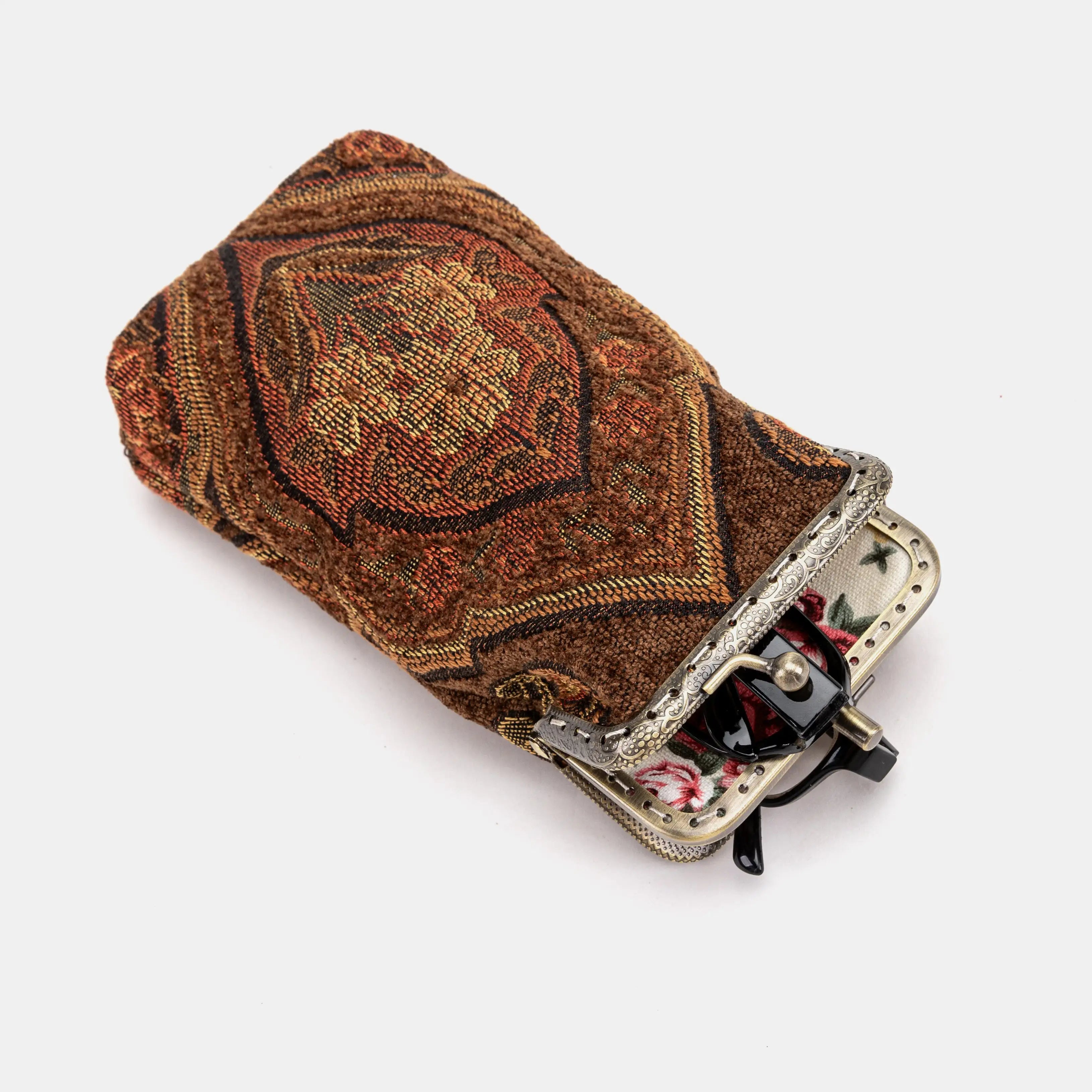 Damask D. Brown Carpet Eyeglasses Case of America above