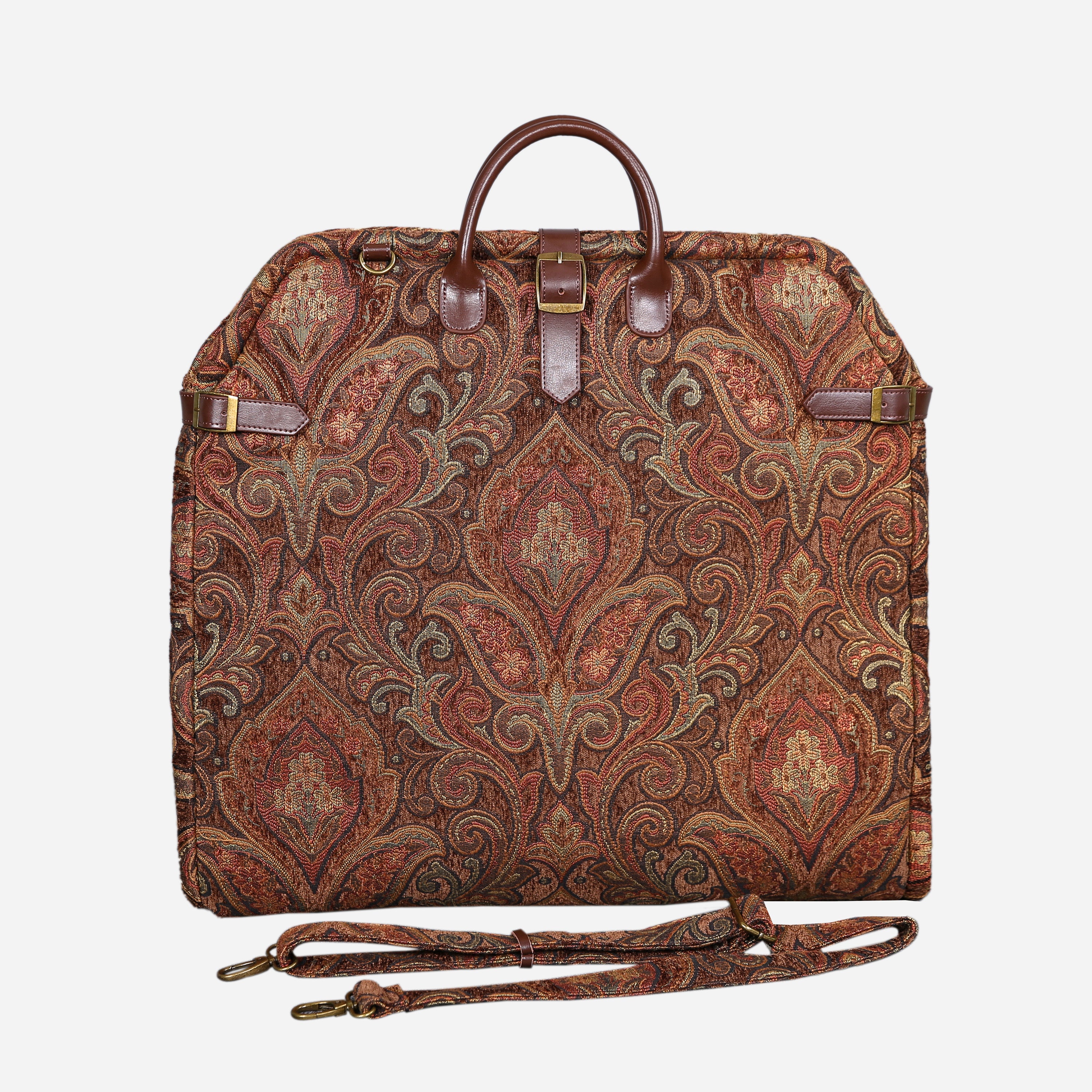 Damask D. Brown Carpet Garment Bag carpet bag of America main