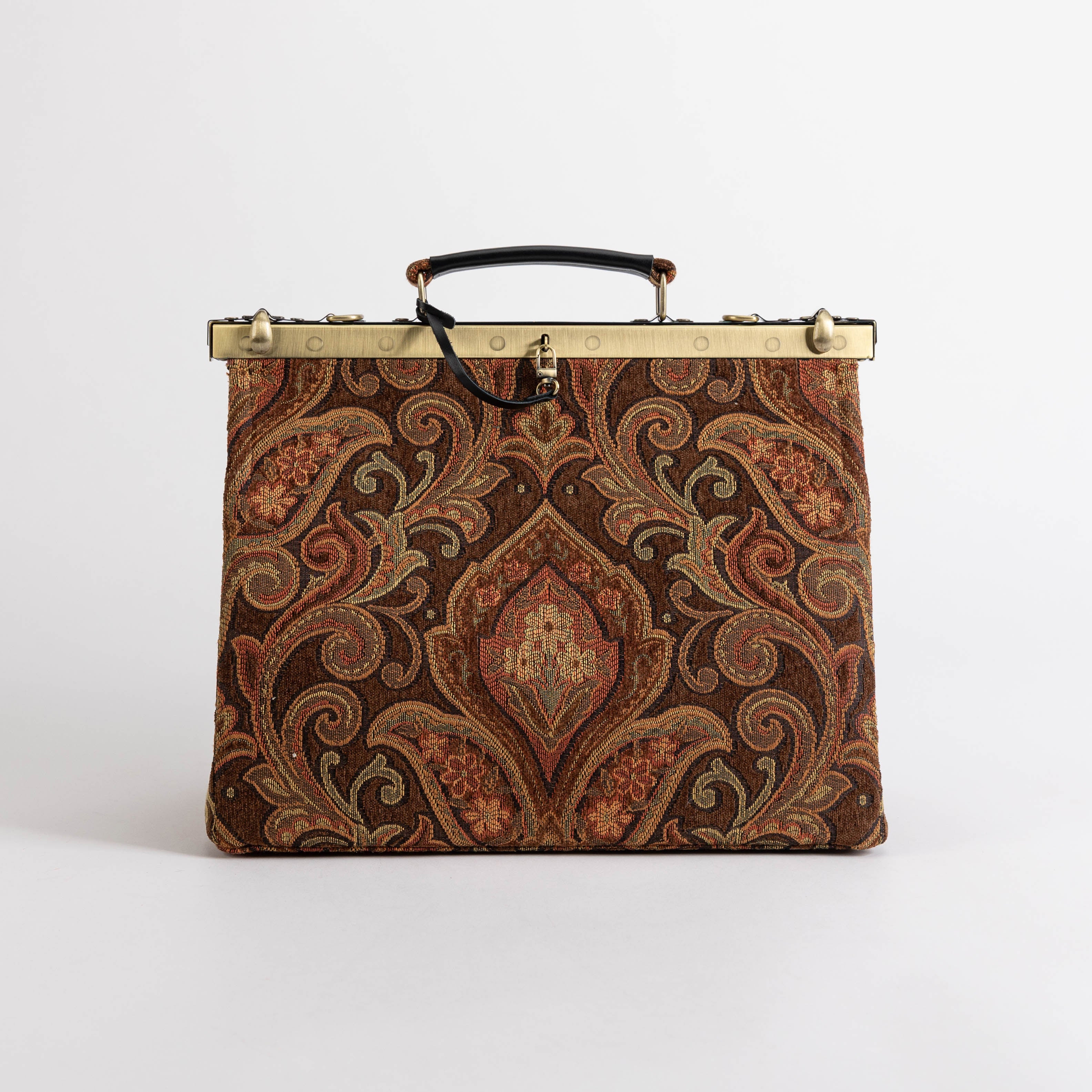 Damask D. Brown Celine Carpet Gladstone Bag of America FRONT