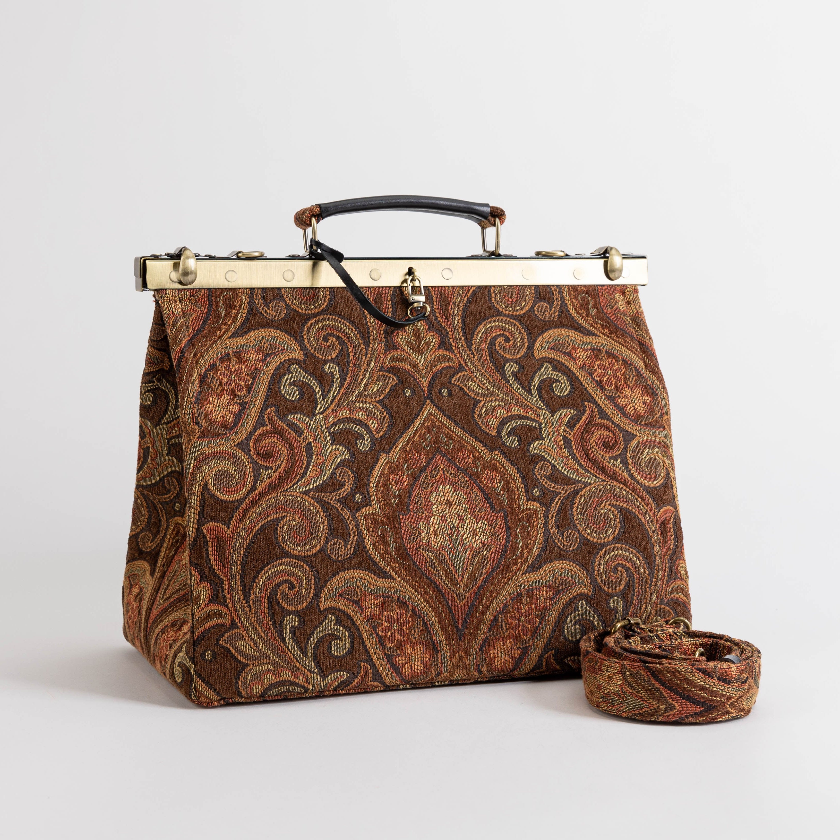 Damask D. Brown Celine Carpet Gladstone Bag of America MAIN