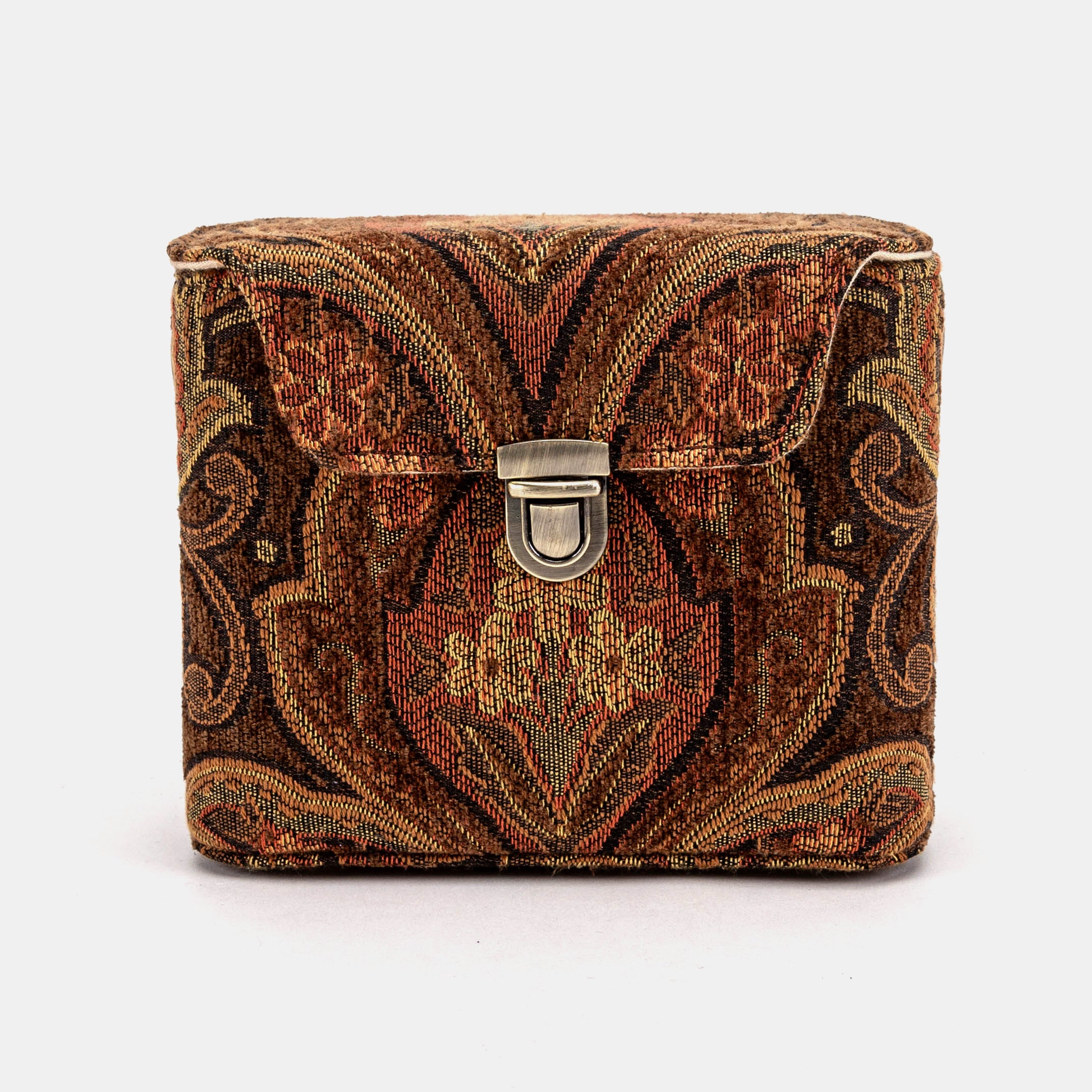 Damask D. Brown Emma Small Train Case Crossbody front