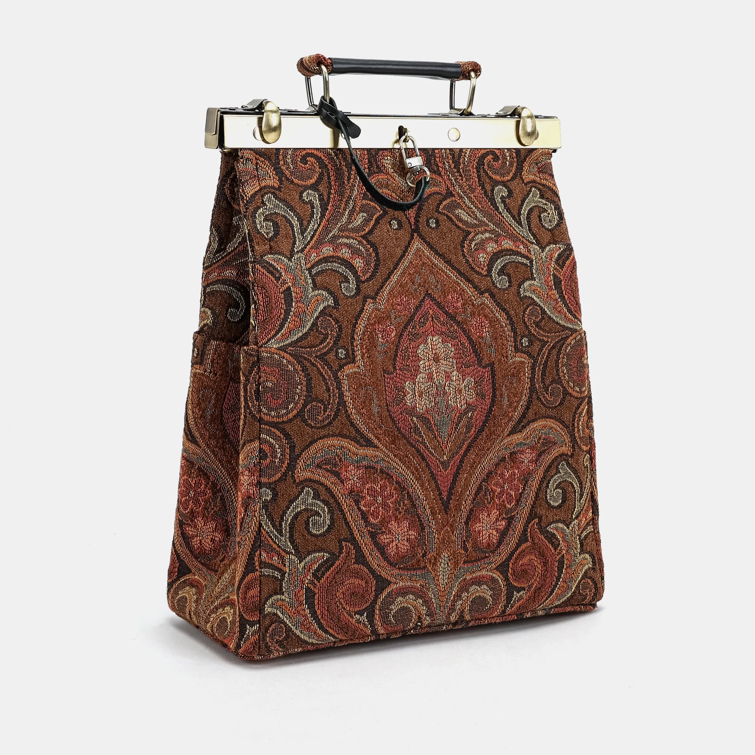 Damask D. Brown Helena Carpet Gladstone Backpack of America side