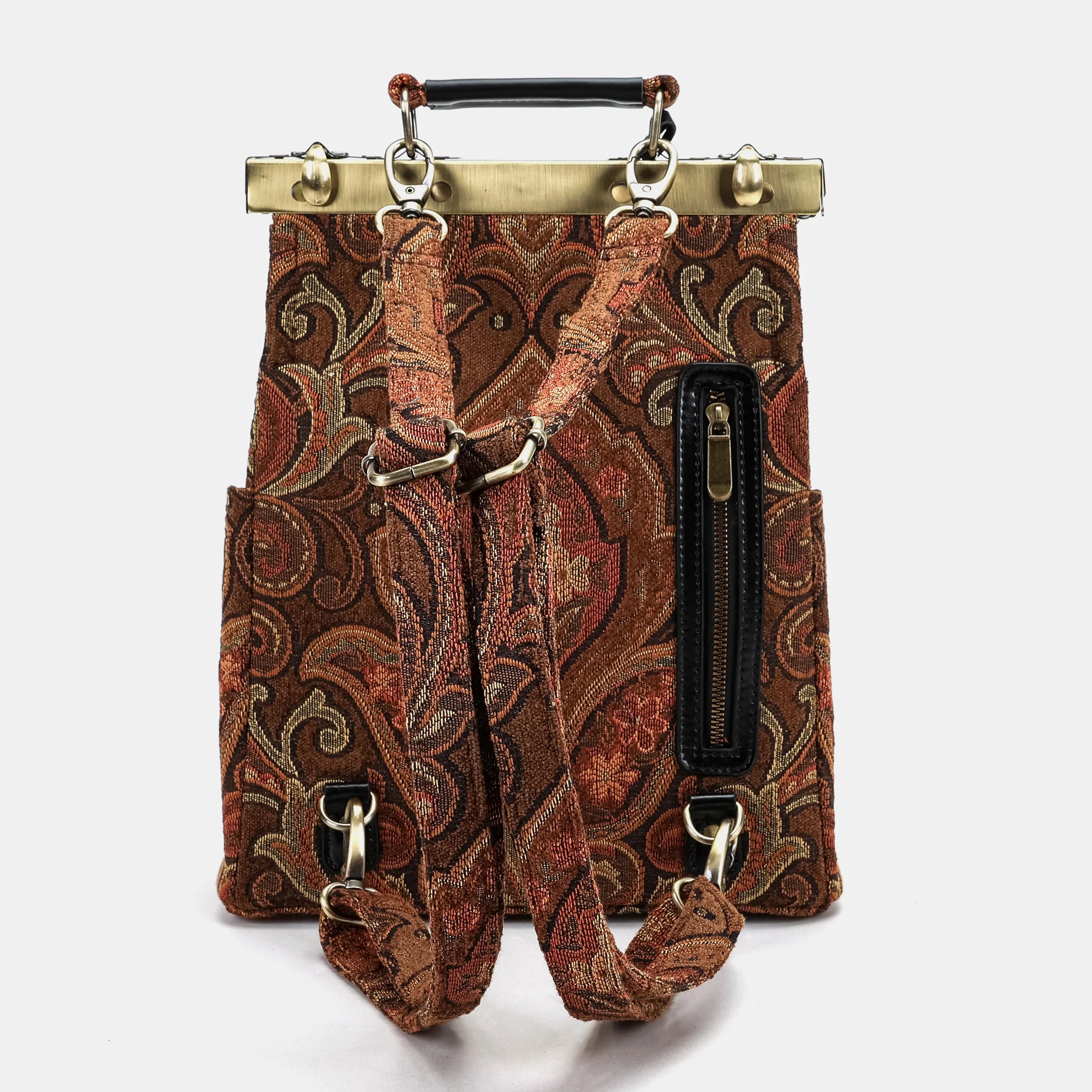 Damask D. Brown Helena Carpet Gladstone Backpack of America back