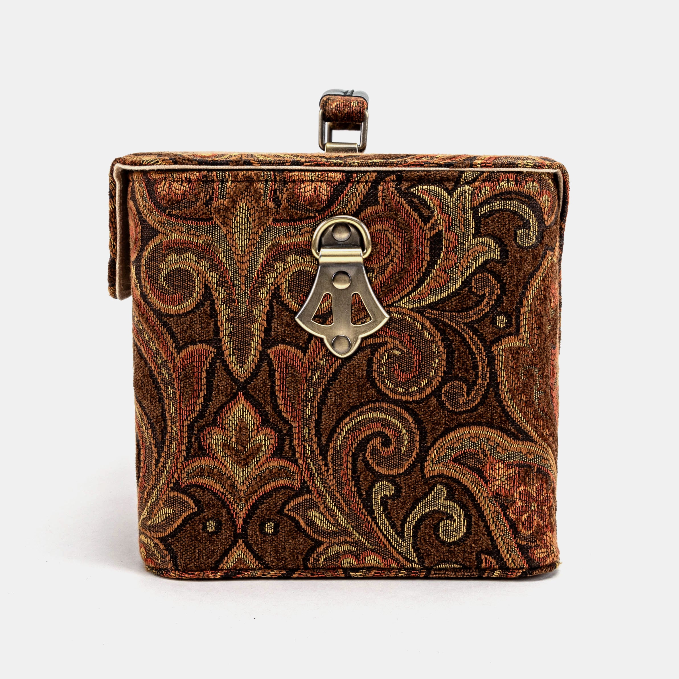 Damask D. Brown Josephine Large Train Case side