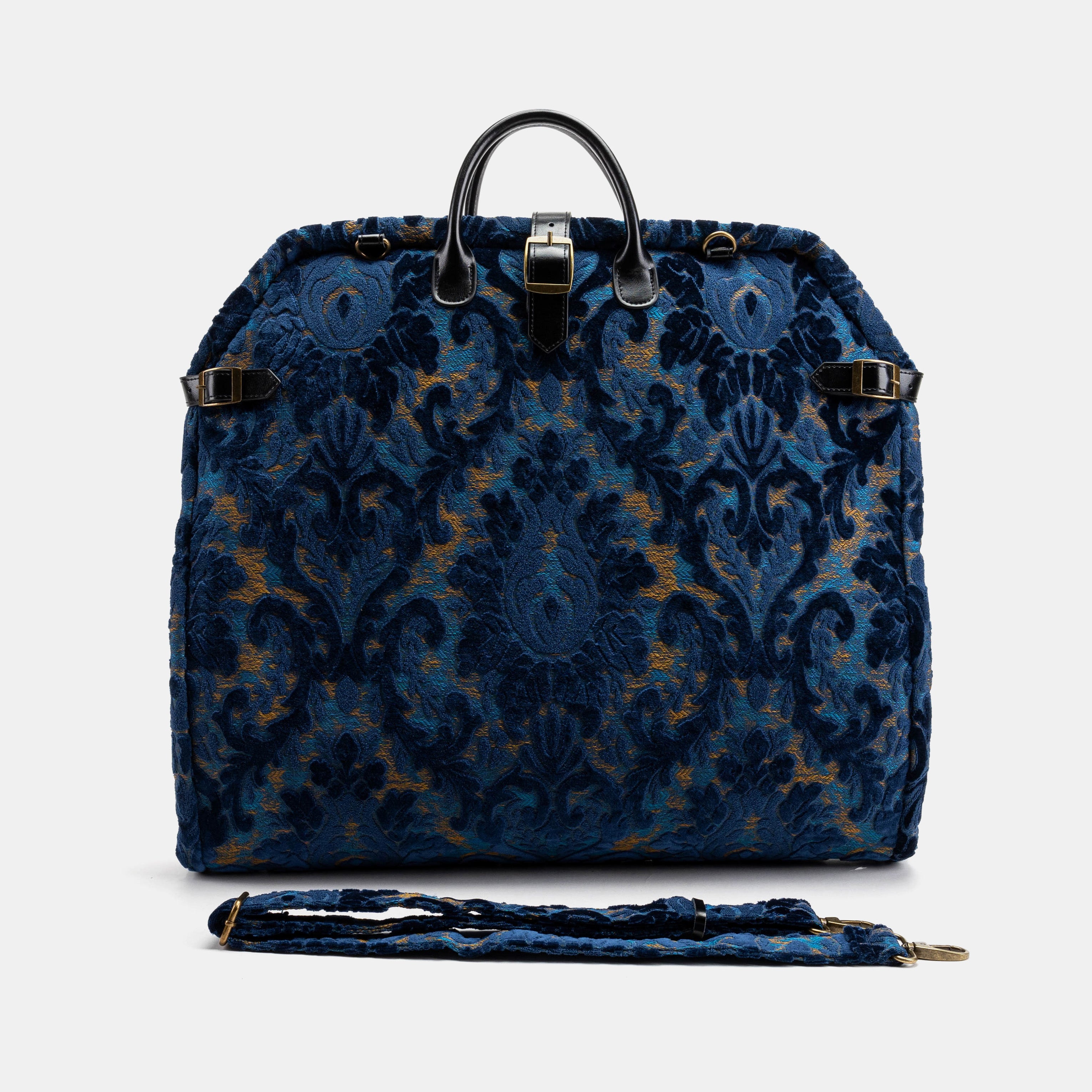Burnout Velvet Navy Carpet Garment Bag Carpetbag of America  main