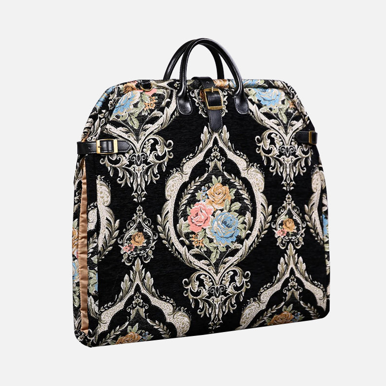 Eternal Elegance Black Carpet Garment Bag carpet bag of America Front side