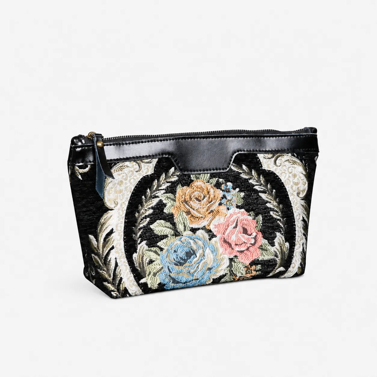 Eternal Elegance Blk Carpet Makeup Bag carpet bag MCW Handmade of America front