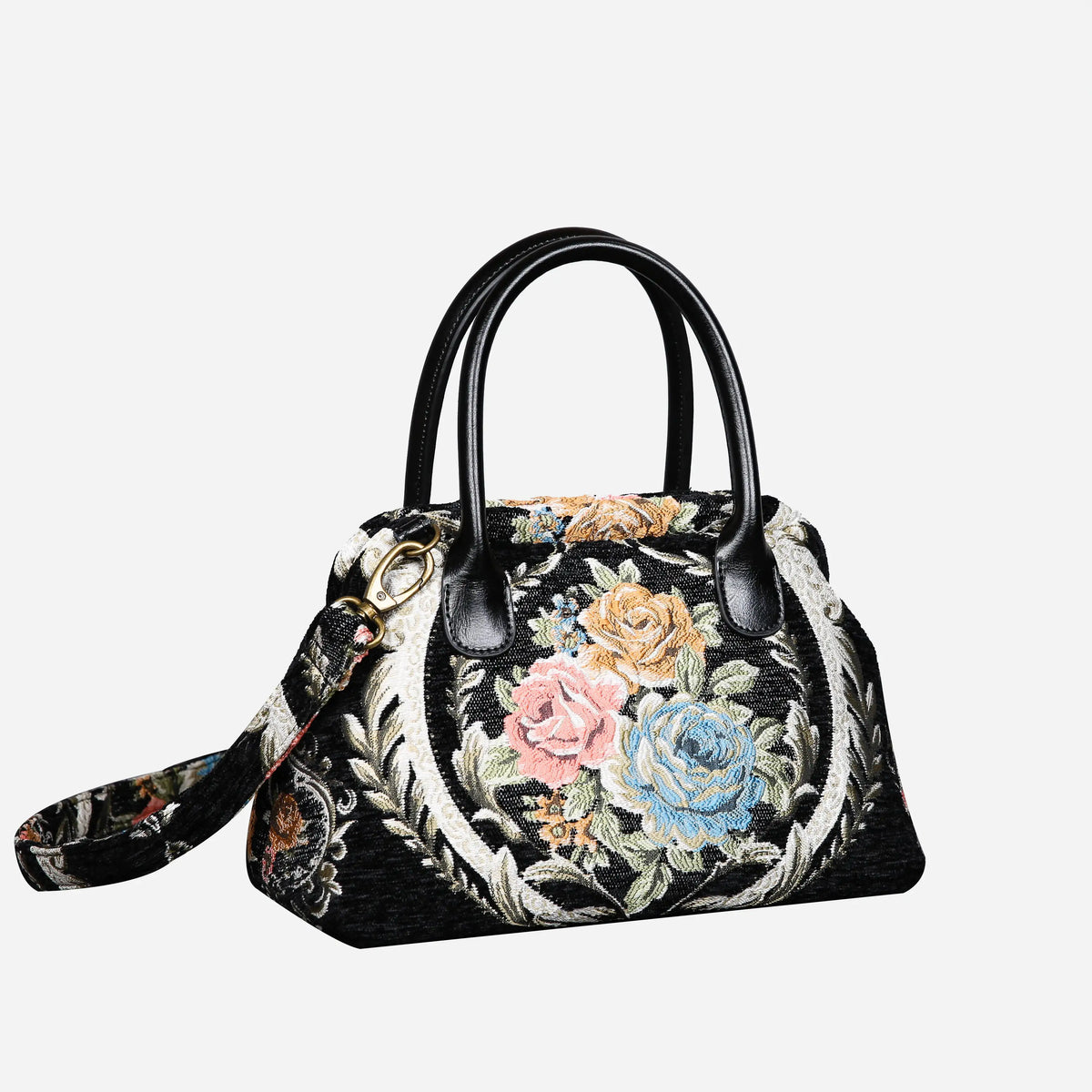 Eternal Elegance Black Carpet Satchel carpet bag MCW Handmade of America front