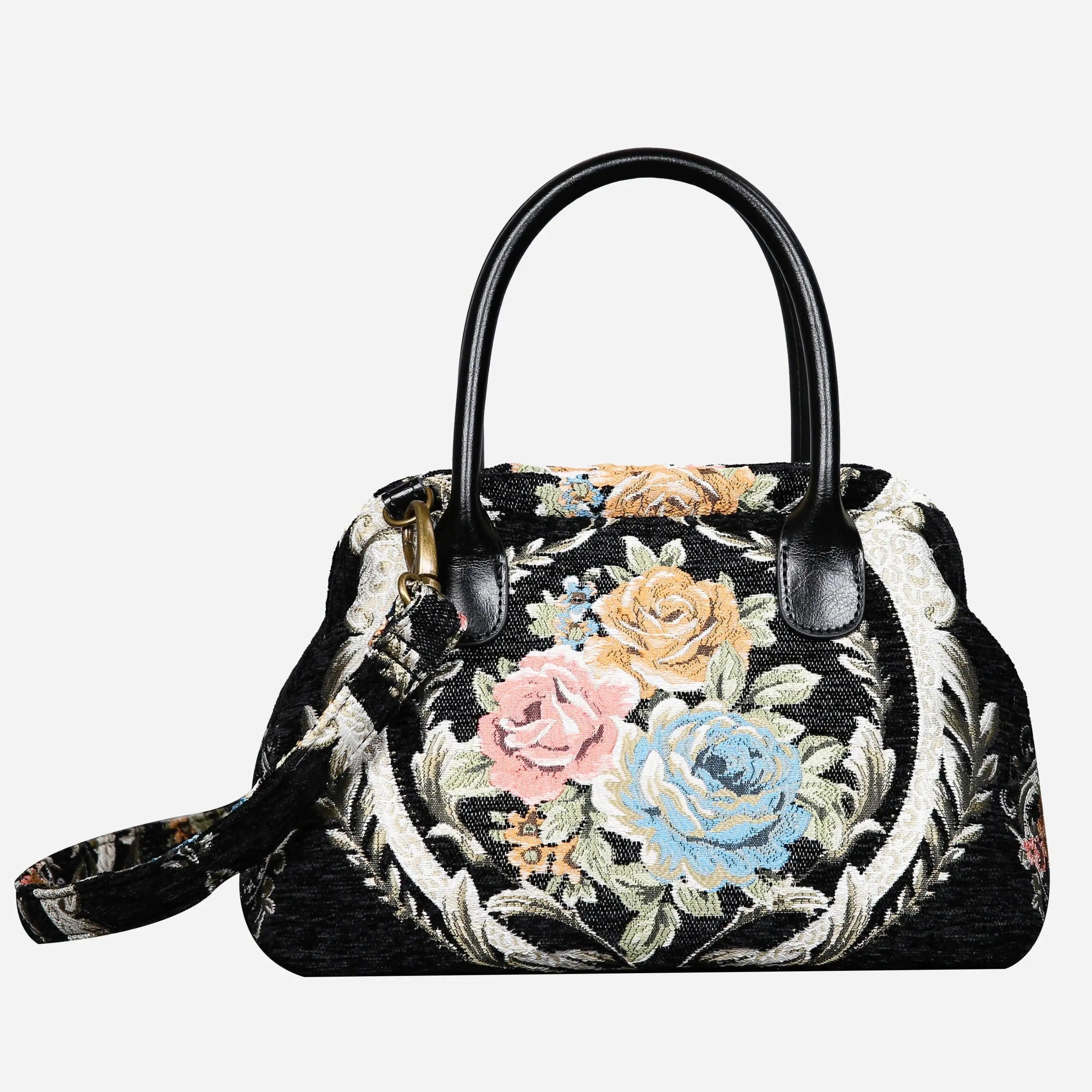 Eternal Elegance Black Carpet Satchel carpet bag MCW Handmade of America Main