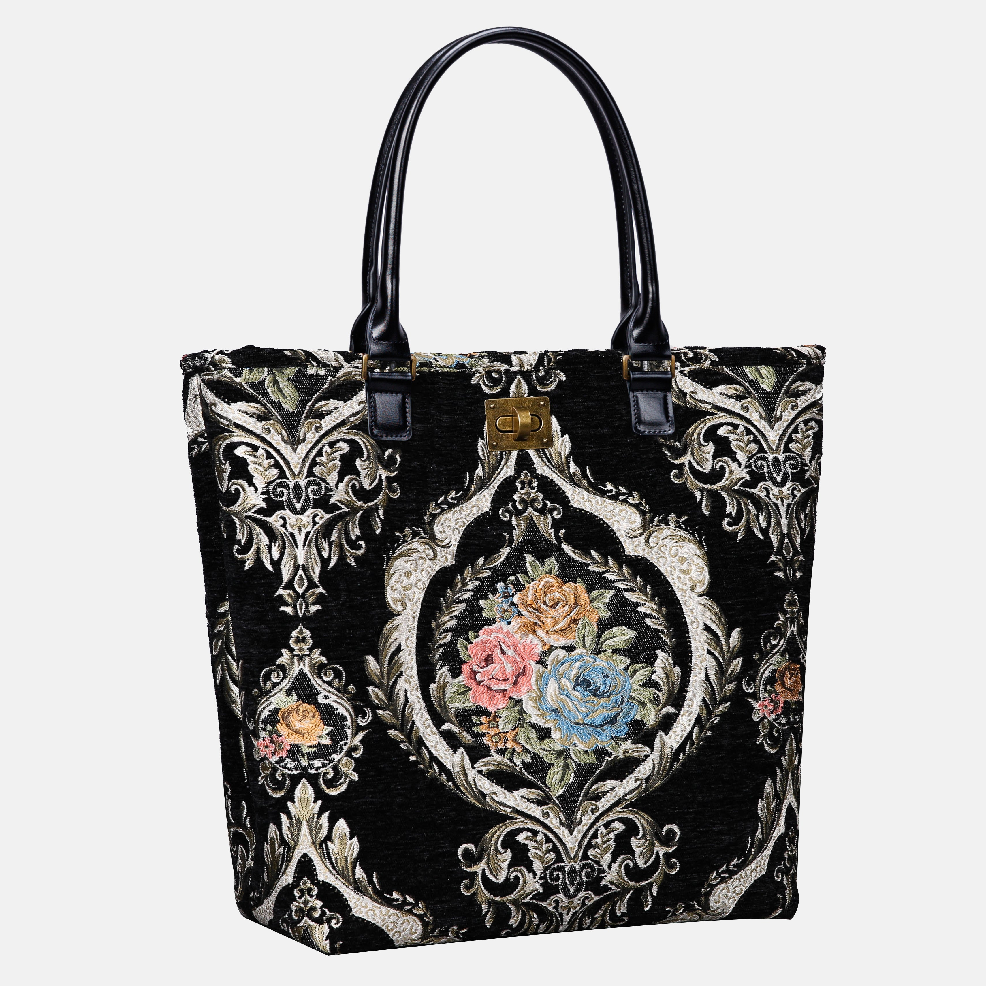 Eternal Elegance Black Carpet Tote Shopper Bag Carpetbag of America front