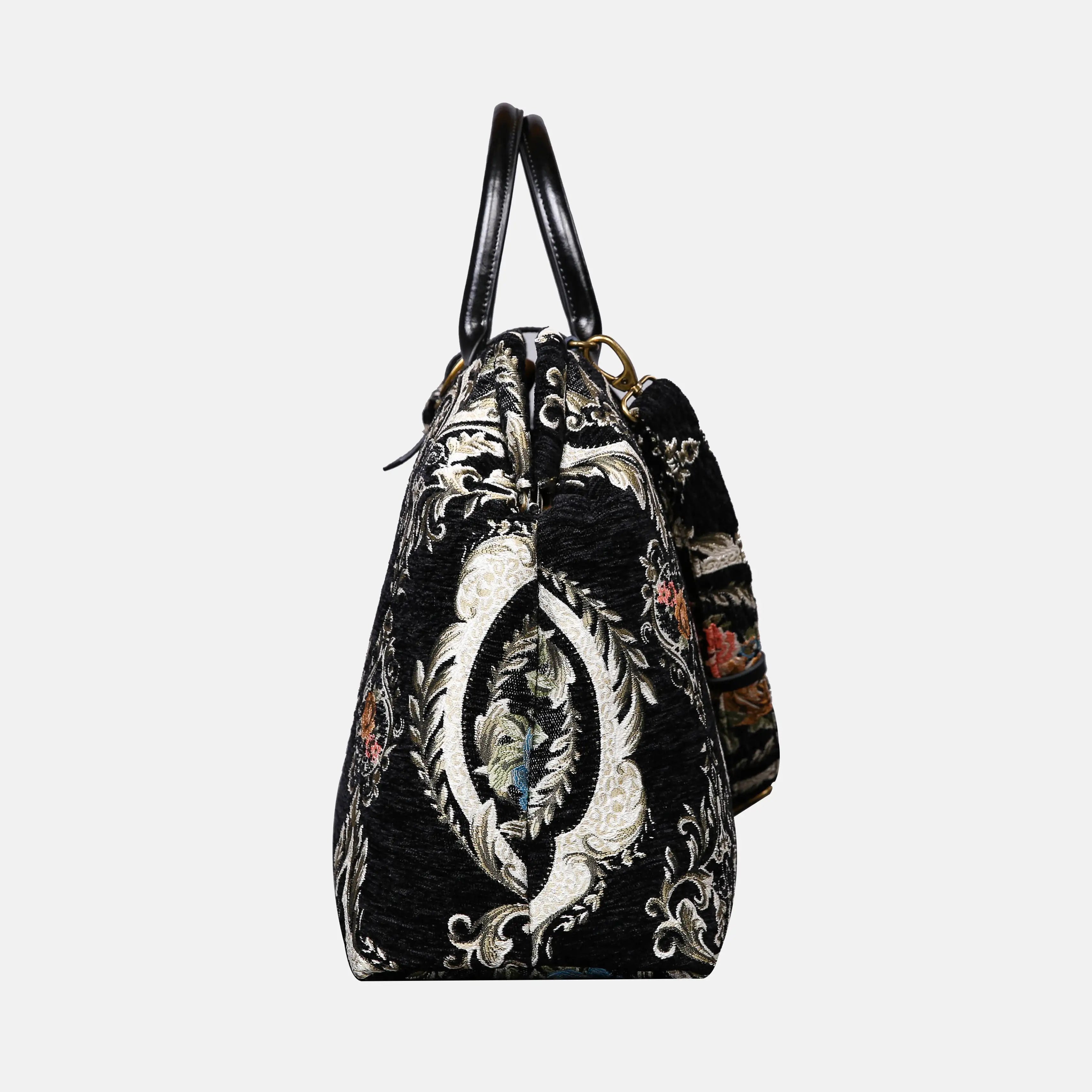 Eternal Elegance Black Mary Poppins Weekender Carpetbag of America side