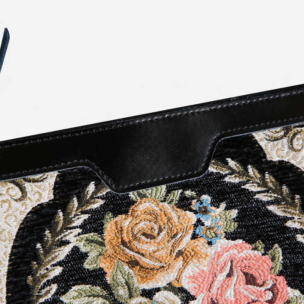 Eternal Elegance Blk Wristlet Clutch carpet bag MCW Handmade leather part