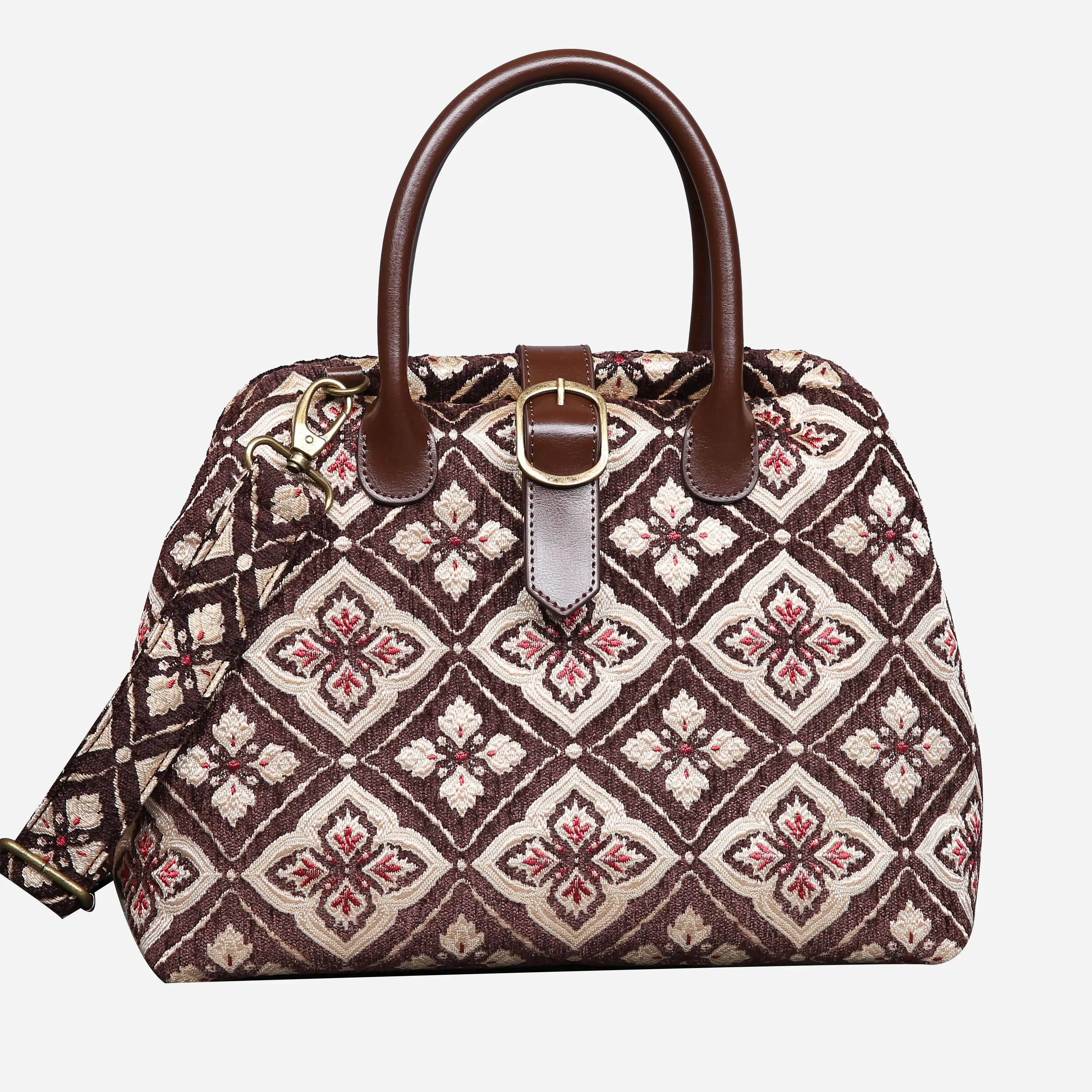 Ethnic Coffee Carpet Handbag Purse carpet bag MCW Handmade main
