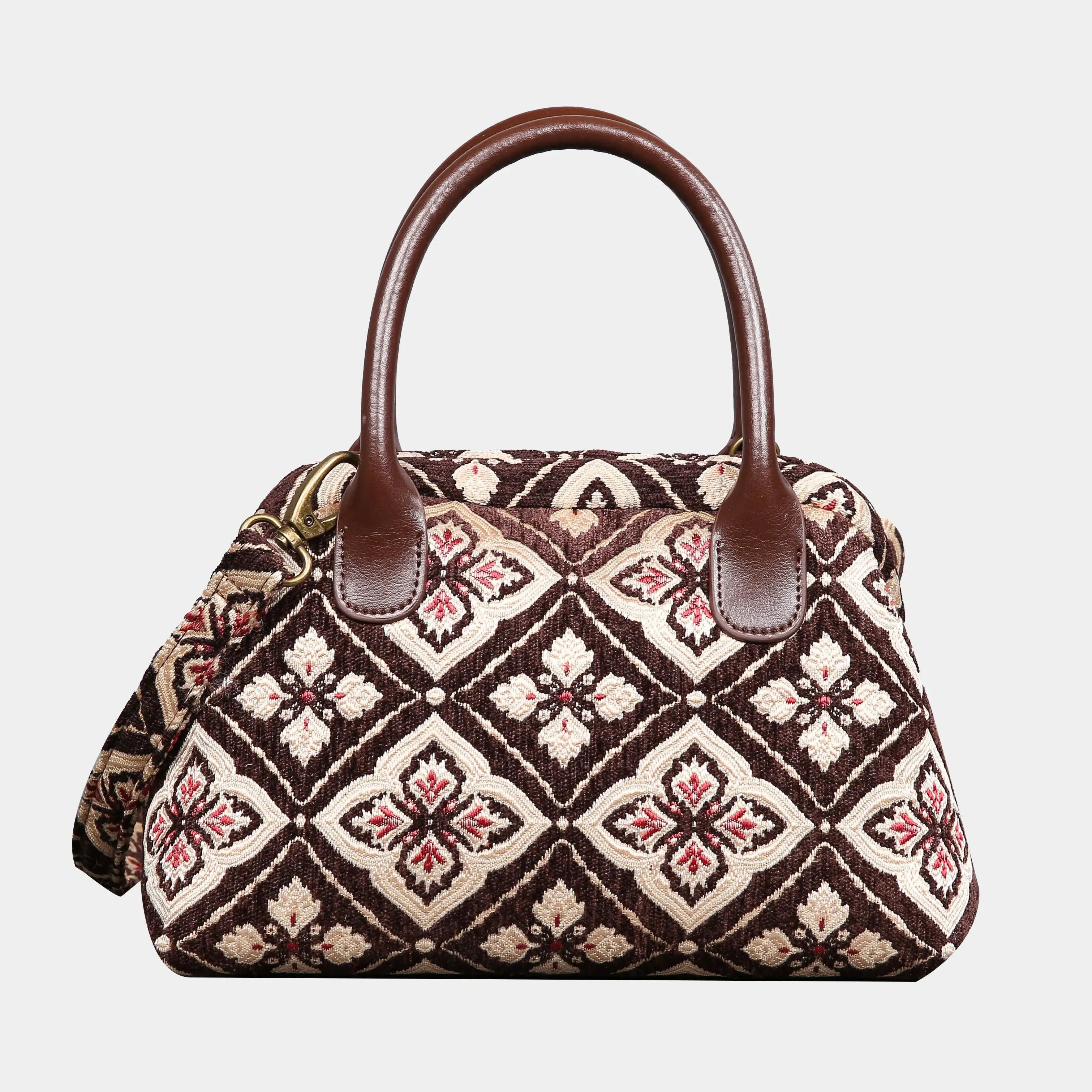 Ethnic Coffee Carpet Satchel carpet bag MCW Handmade main