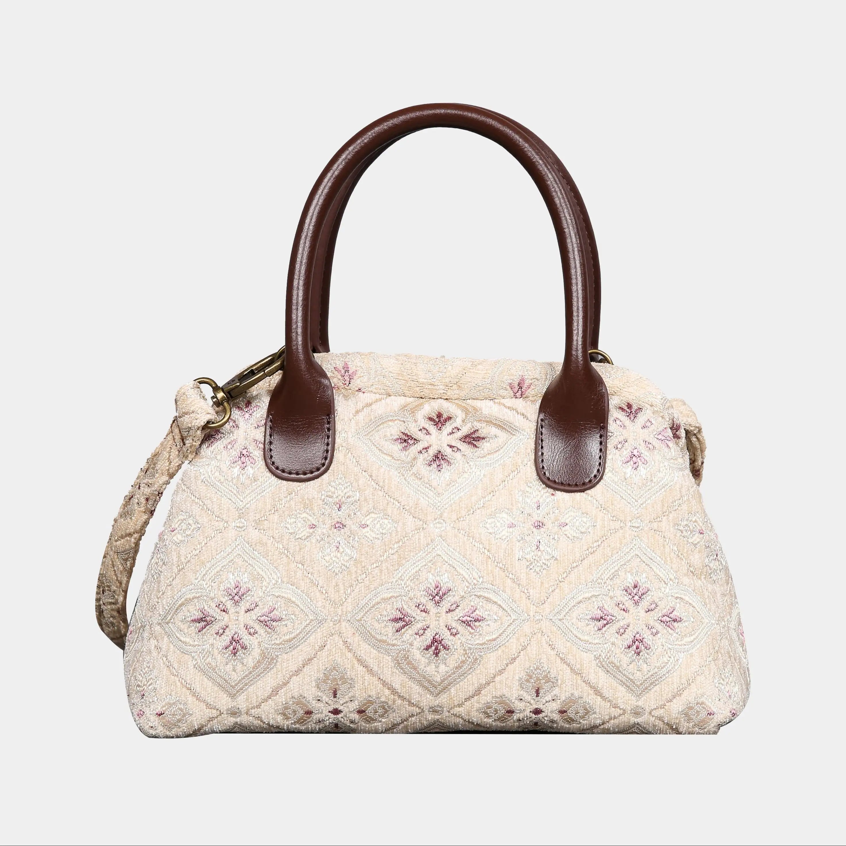 Ethnic Cream Carpet Satchel carpet bag MCW Handmade main