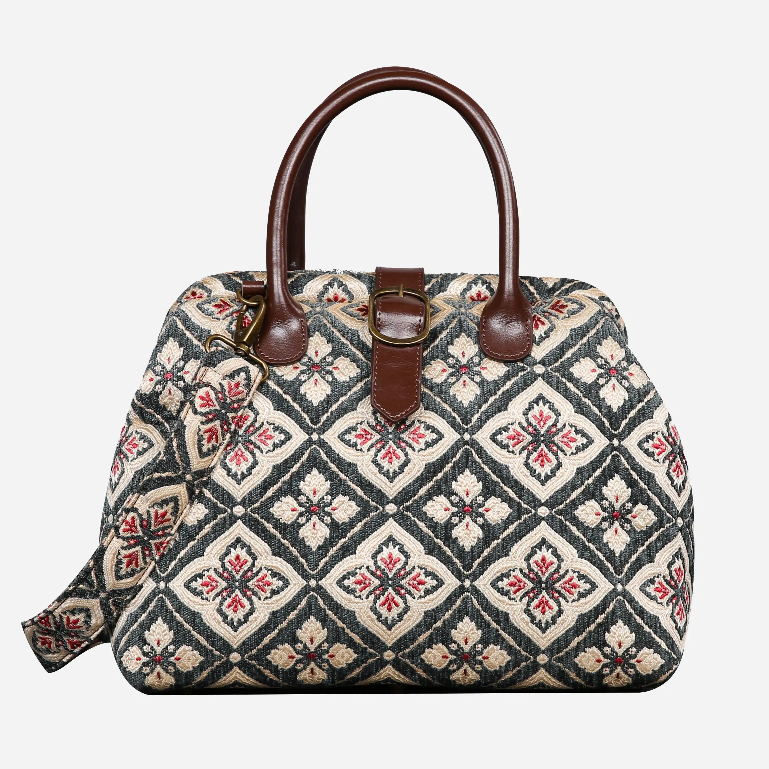 Ethnic Green Carpet Handbag Purse carpet bag MCW Handmade of America  main