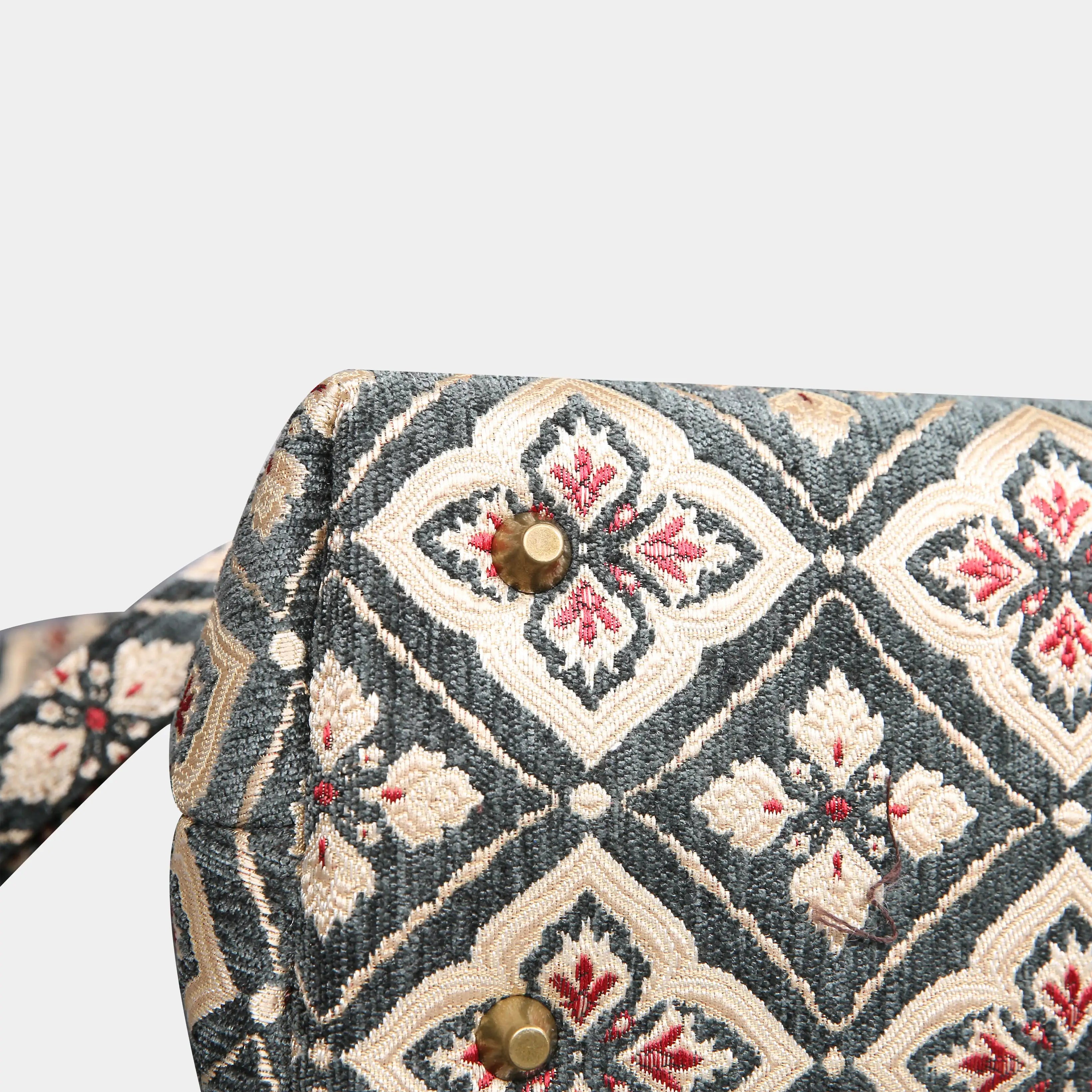Ethnic Green Carpet Satchel carpet bag MCW Handmade bottom