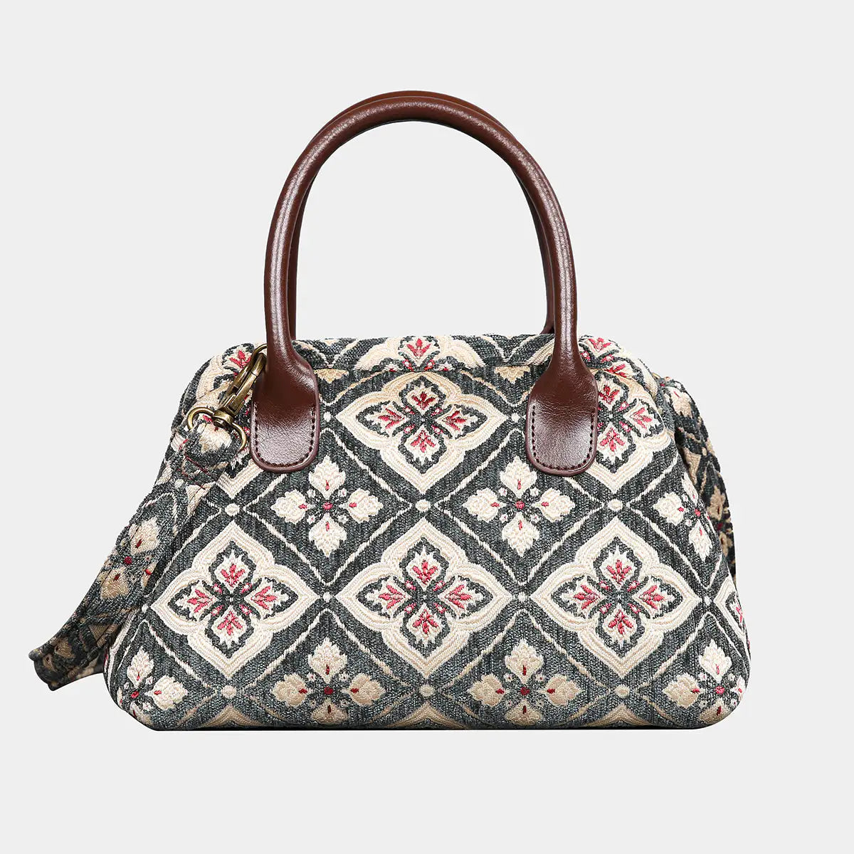Ethnic Green Carpet Satchel Carpetbag of America main