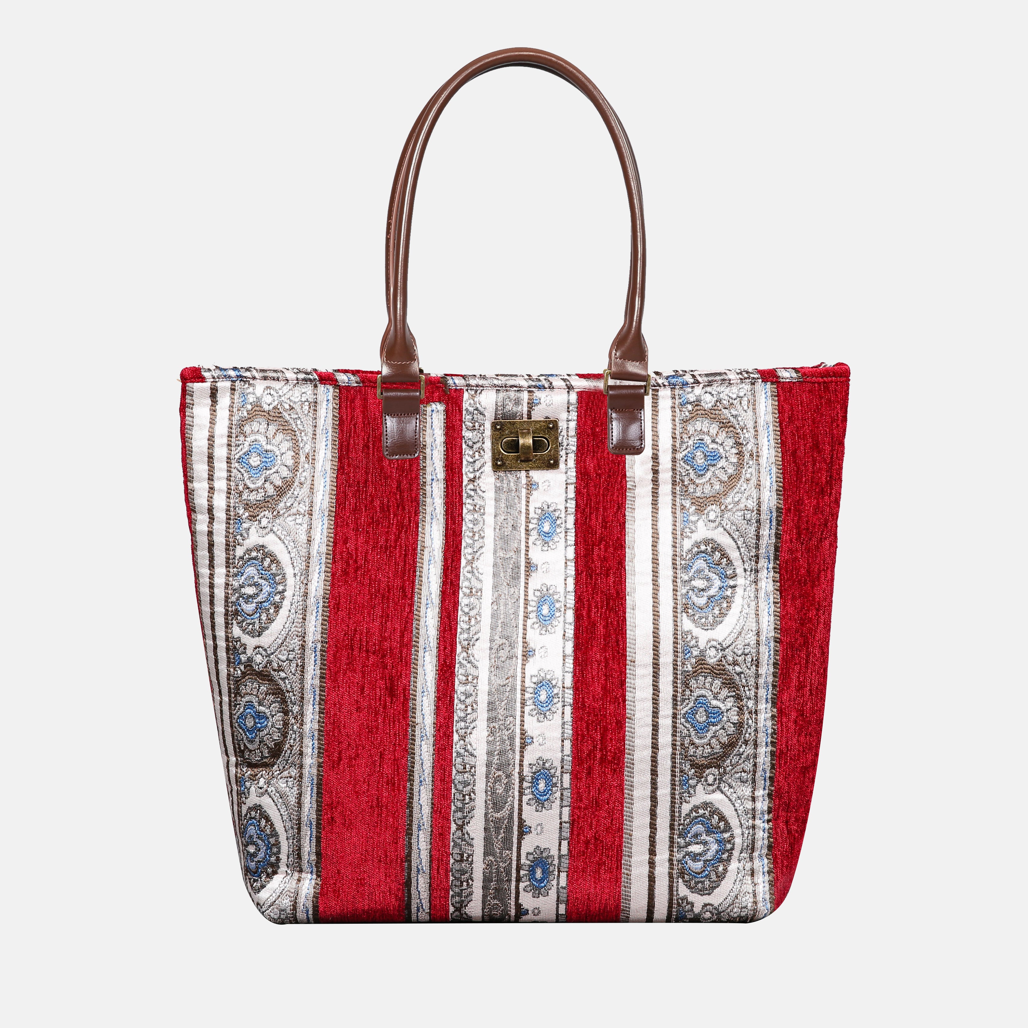 Ethnic Stripes Red Carpet Tote Shopper main