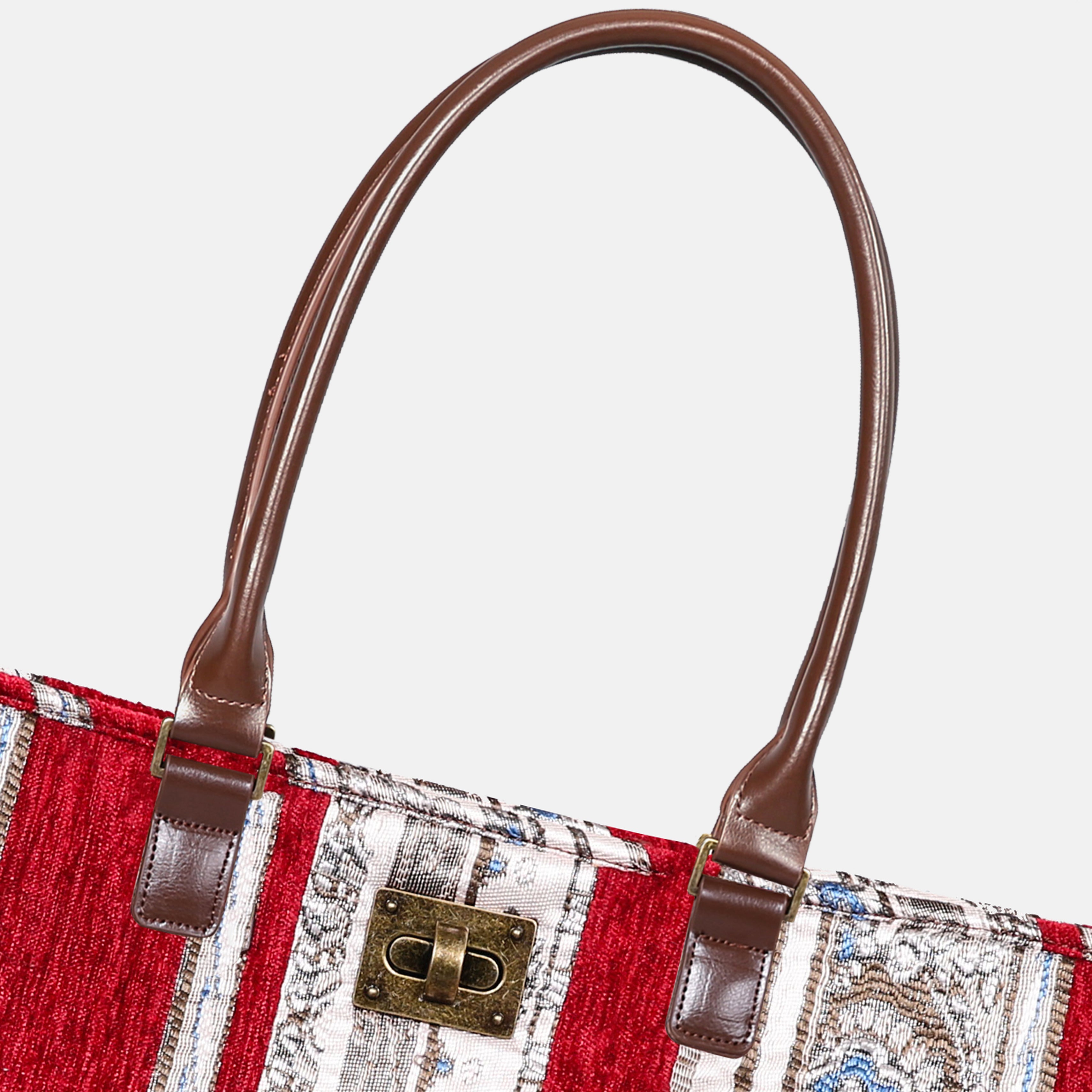 Ethnic Stripes Red Carpet Tote Shopper part