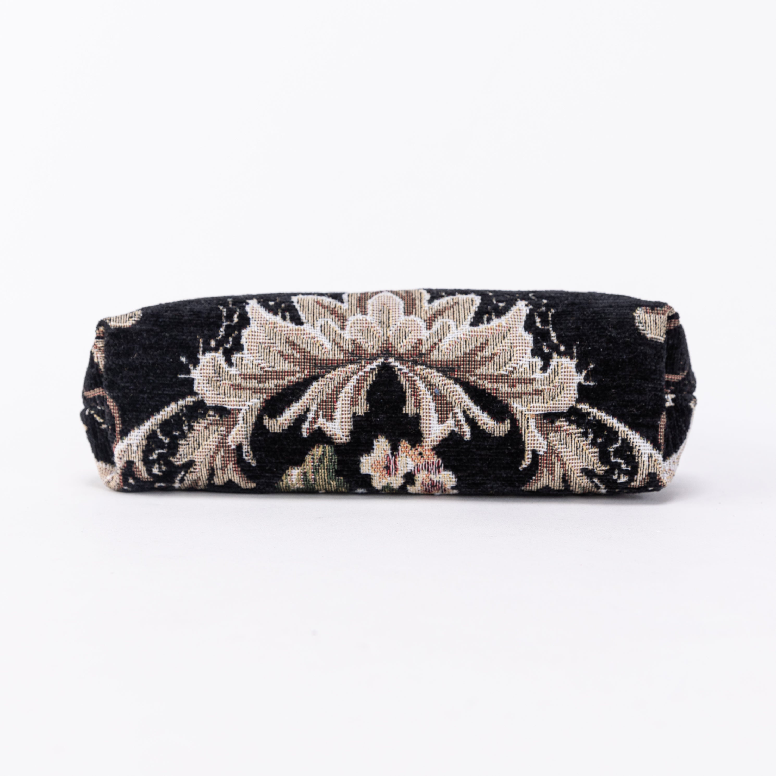 Floral Black Alma Evening Clutch Carpet Bag of America bottom