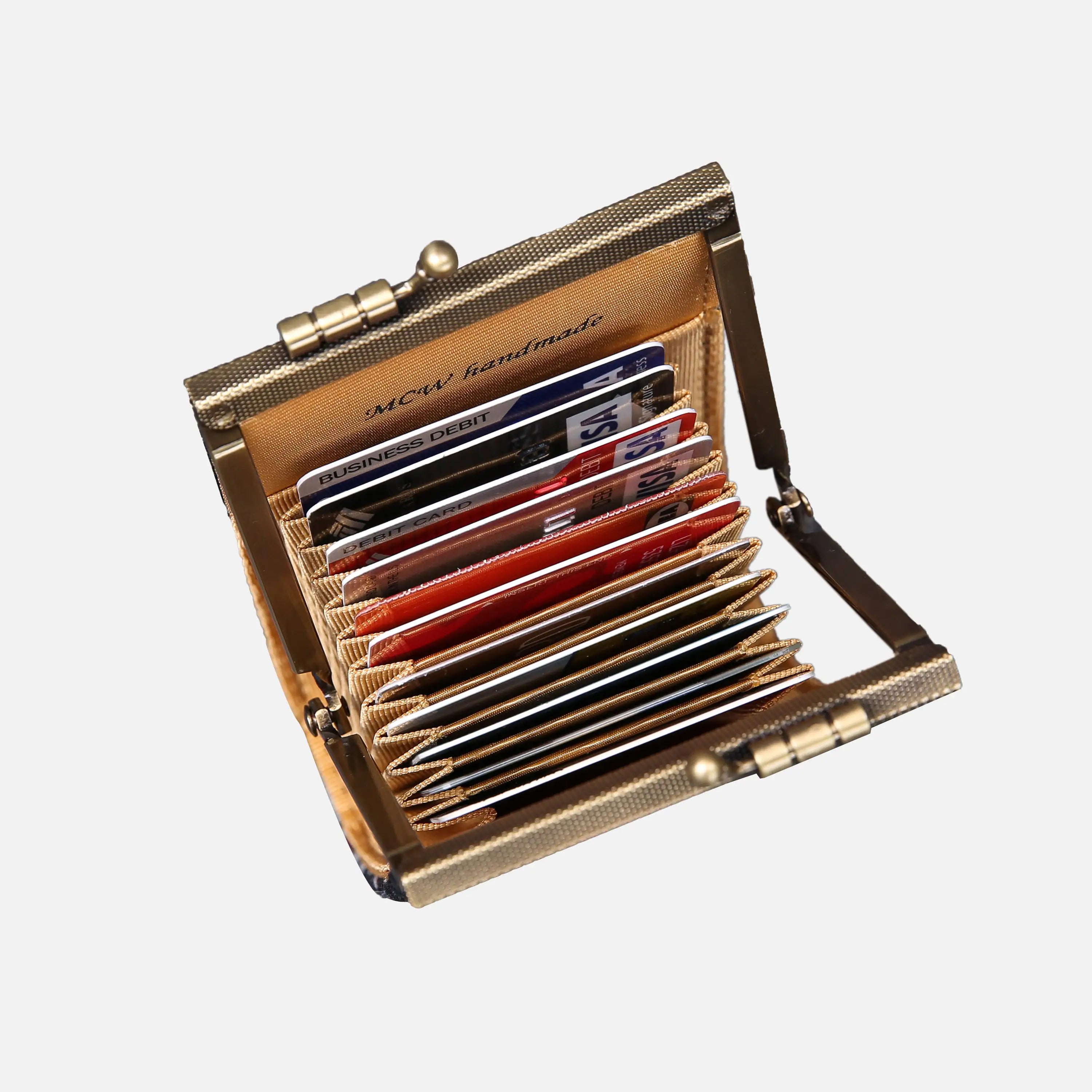 Floral Black Card Wallet  of America 11 slots in use