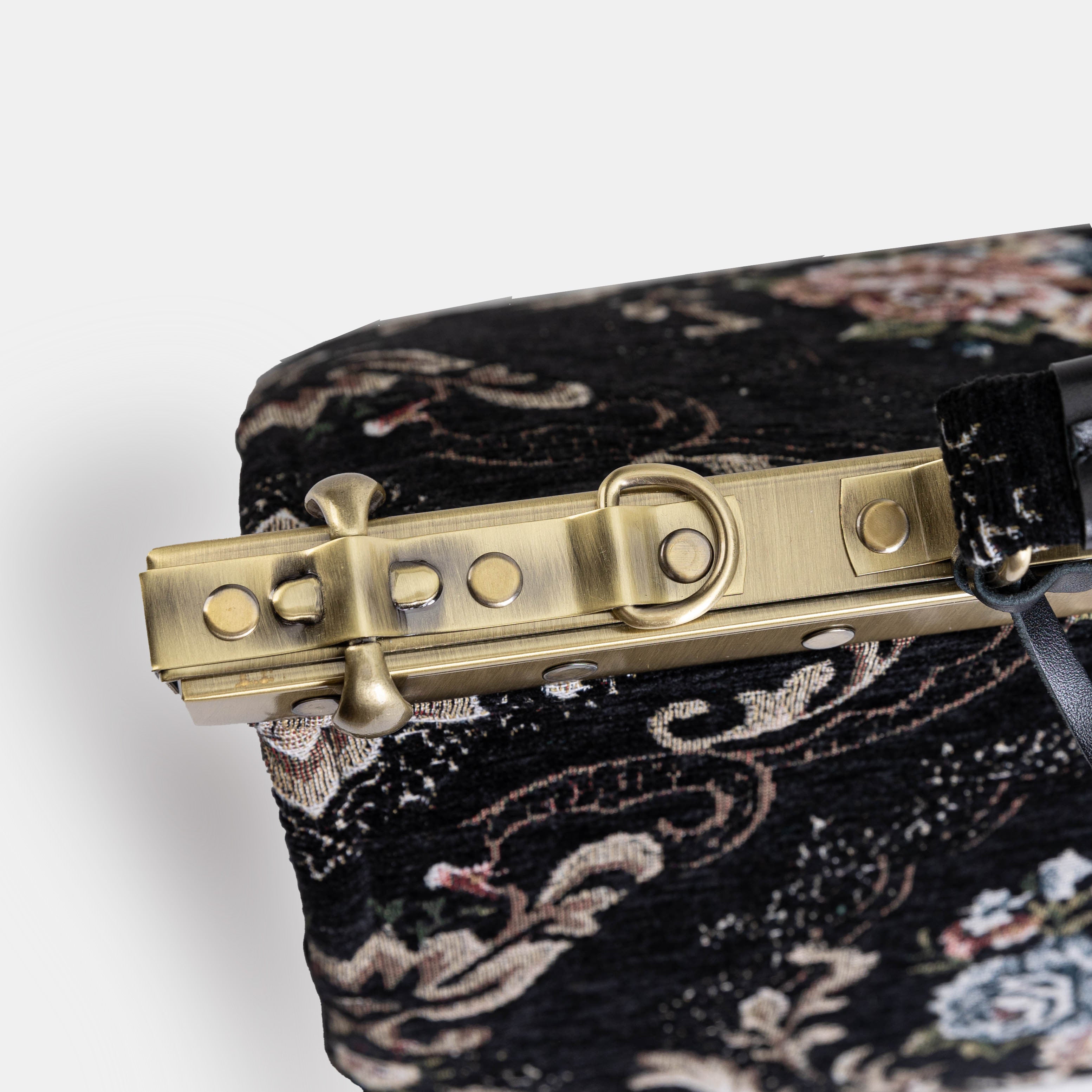 Floral Black Celine Carpet Gladstone Bag of America frame