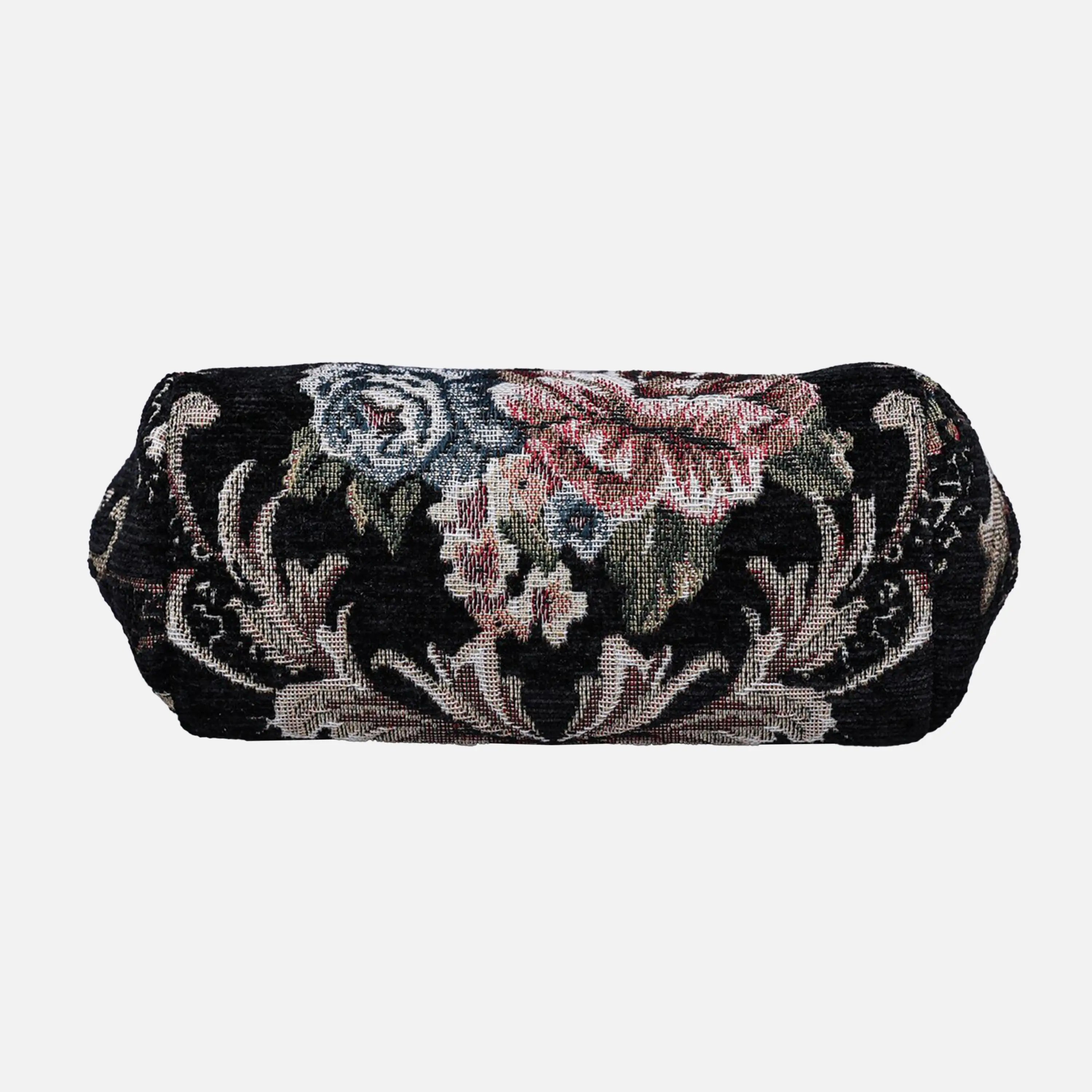 Floral Black Evening Bag Clutch carpet bag of America bottom