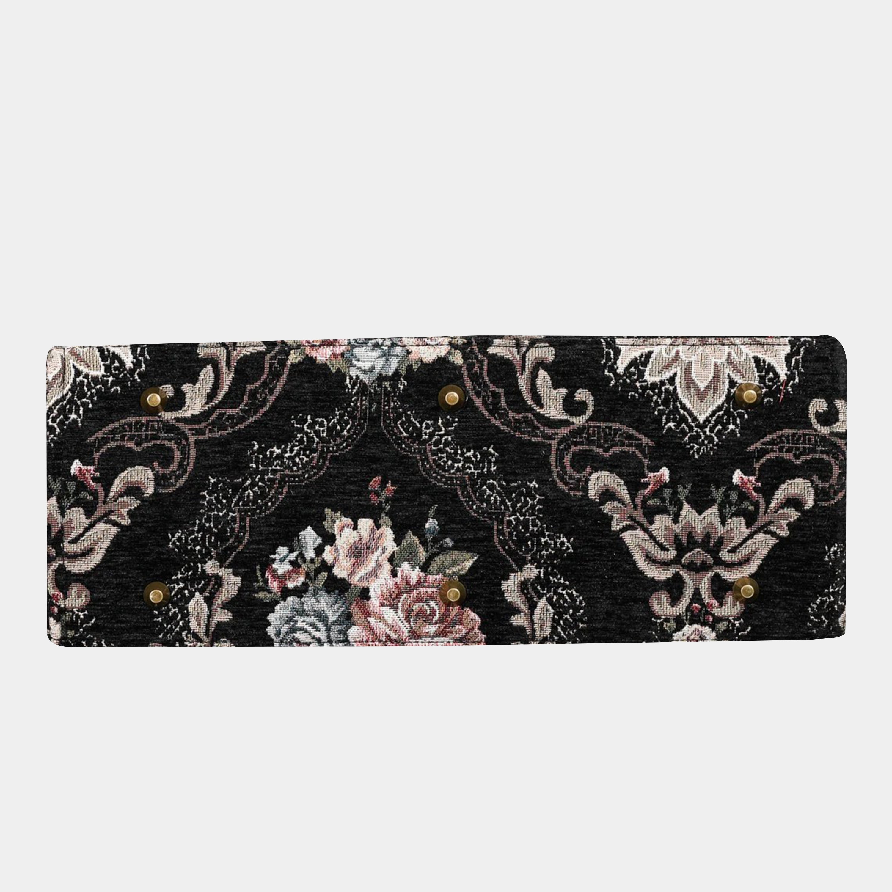 Floral Black Laptop Work Tote of America bottom