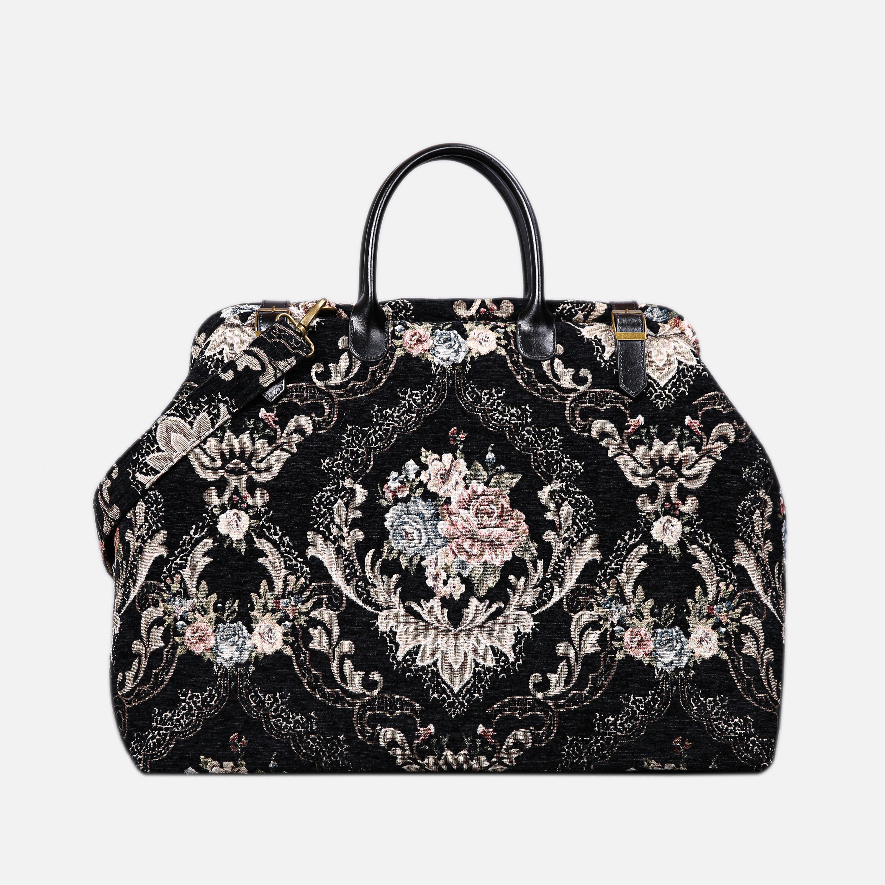 Floral Black Large Carpetbag  of America main