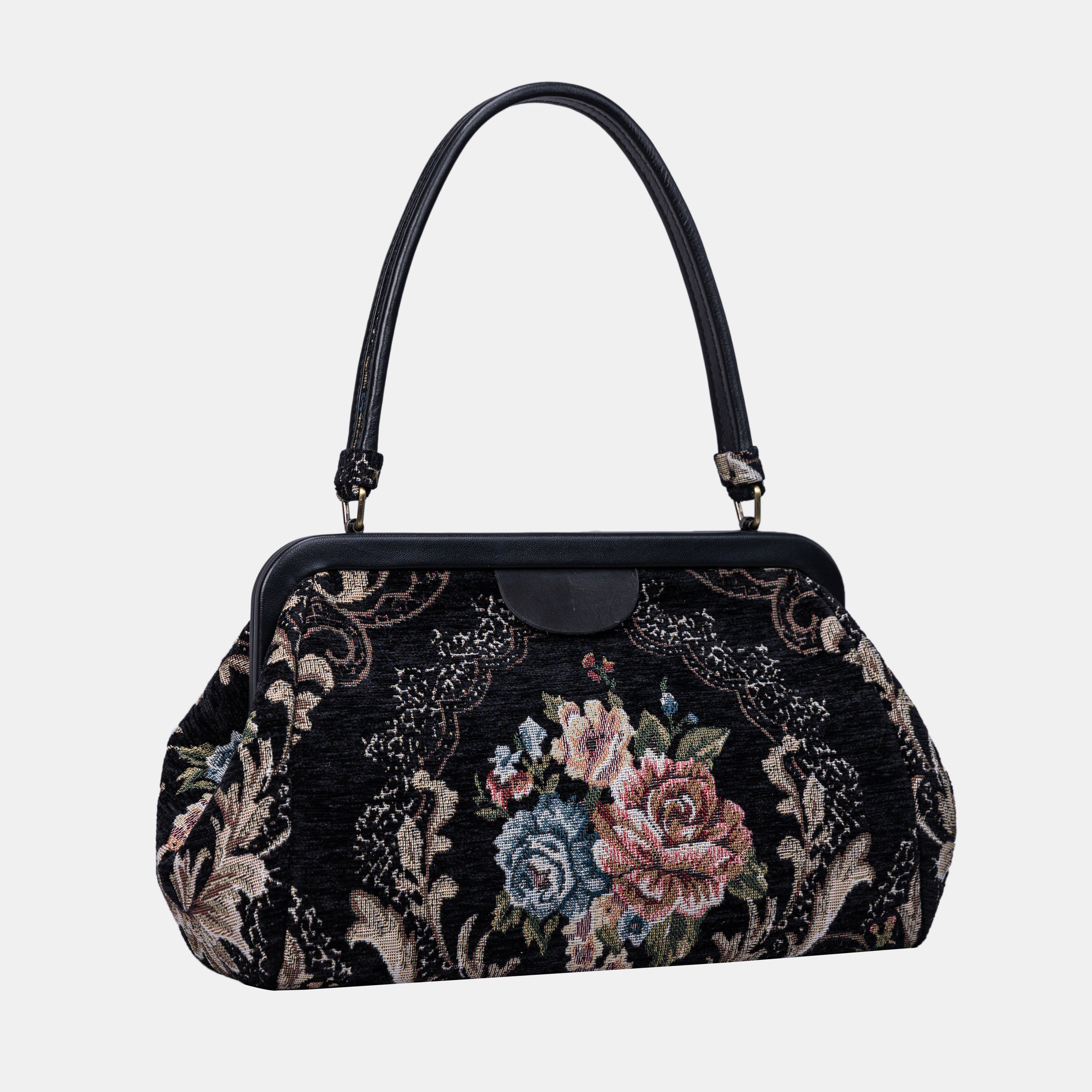 Floral Black Shoulder Bag  of America
Front side