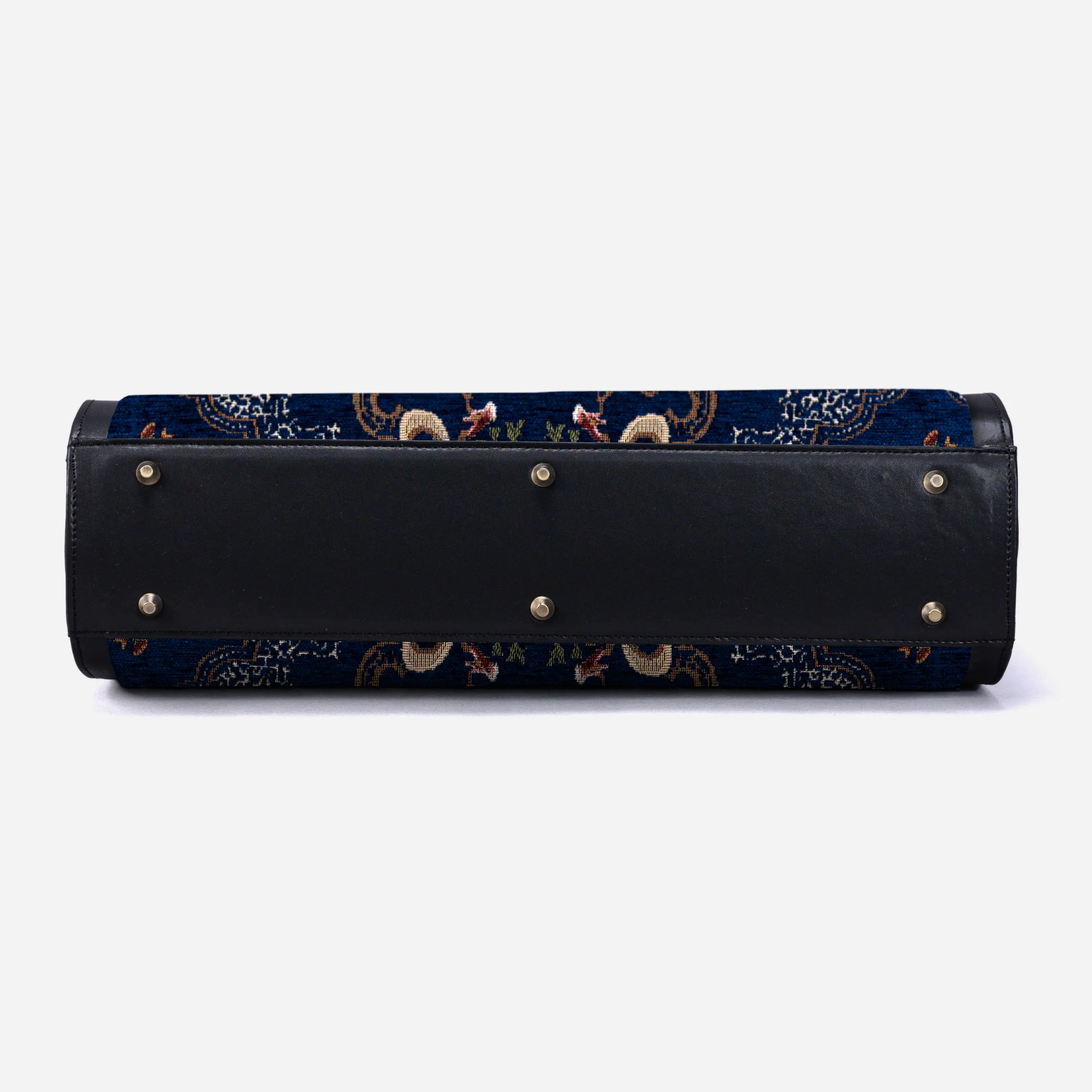 Floral Blue Business Tote of America  bottom