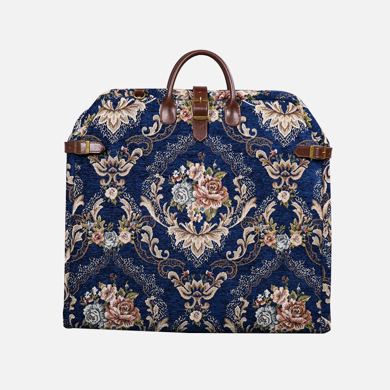 Floral Blue Carpet Garment Bag carpet bag  of America main