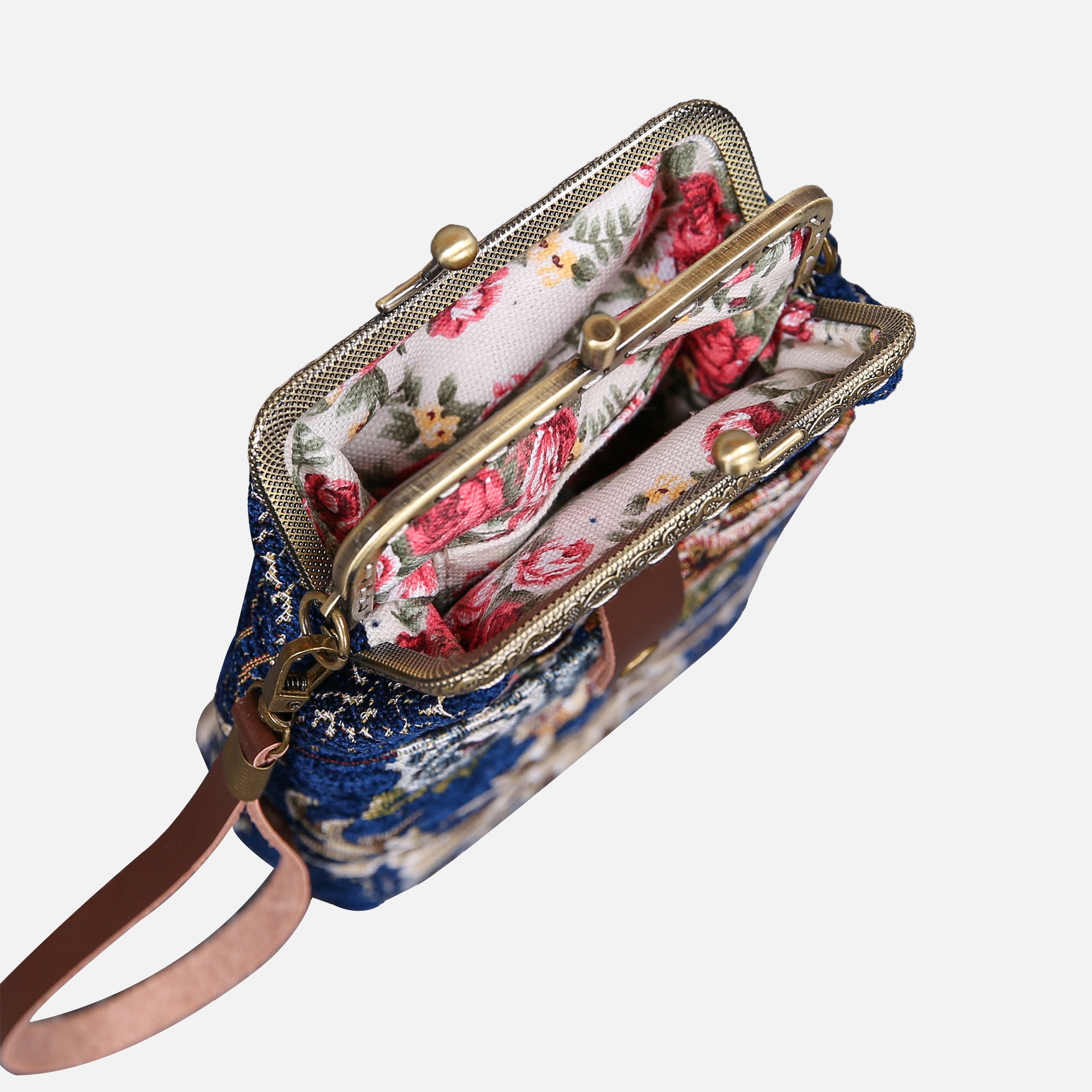 Floral Blue Carpet Phone Case Carpetbag of America standing
