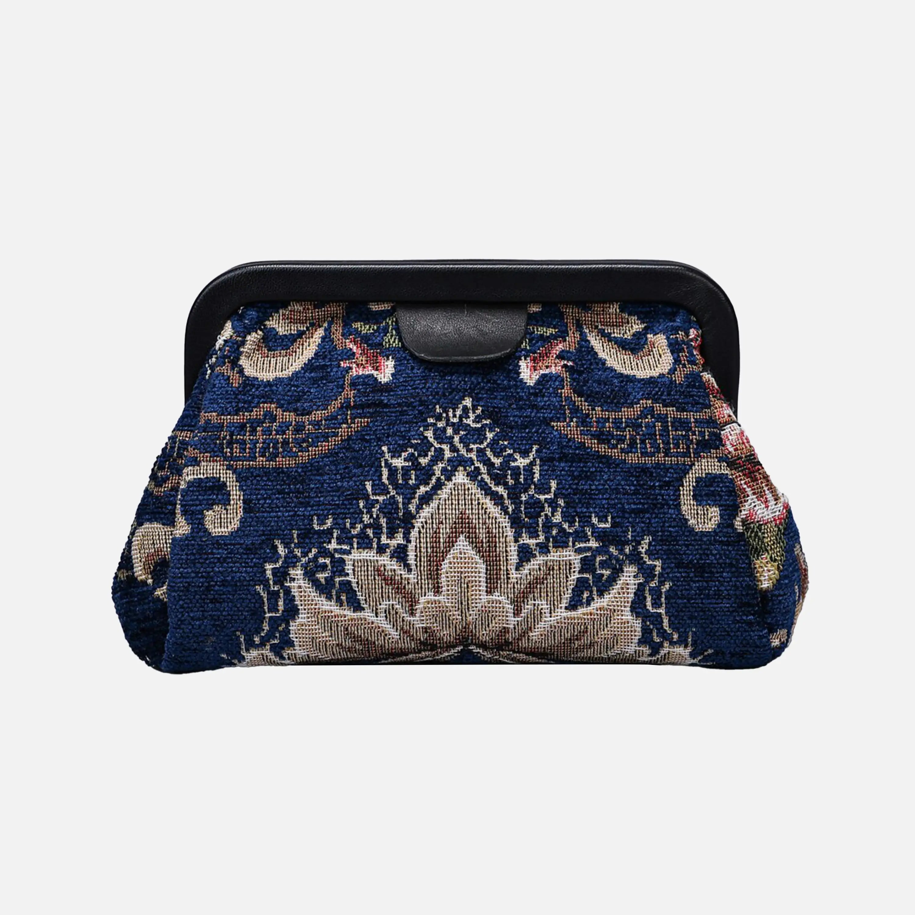 Floral Blue Evening Bag Clutch carpet bag of America overview