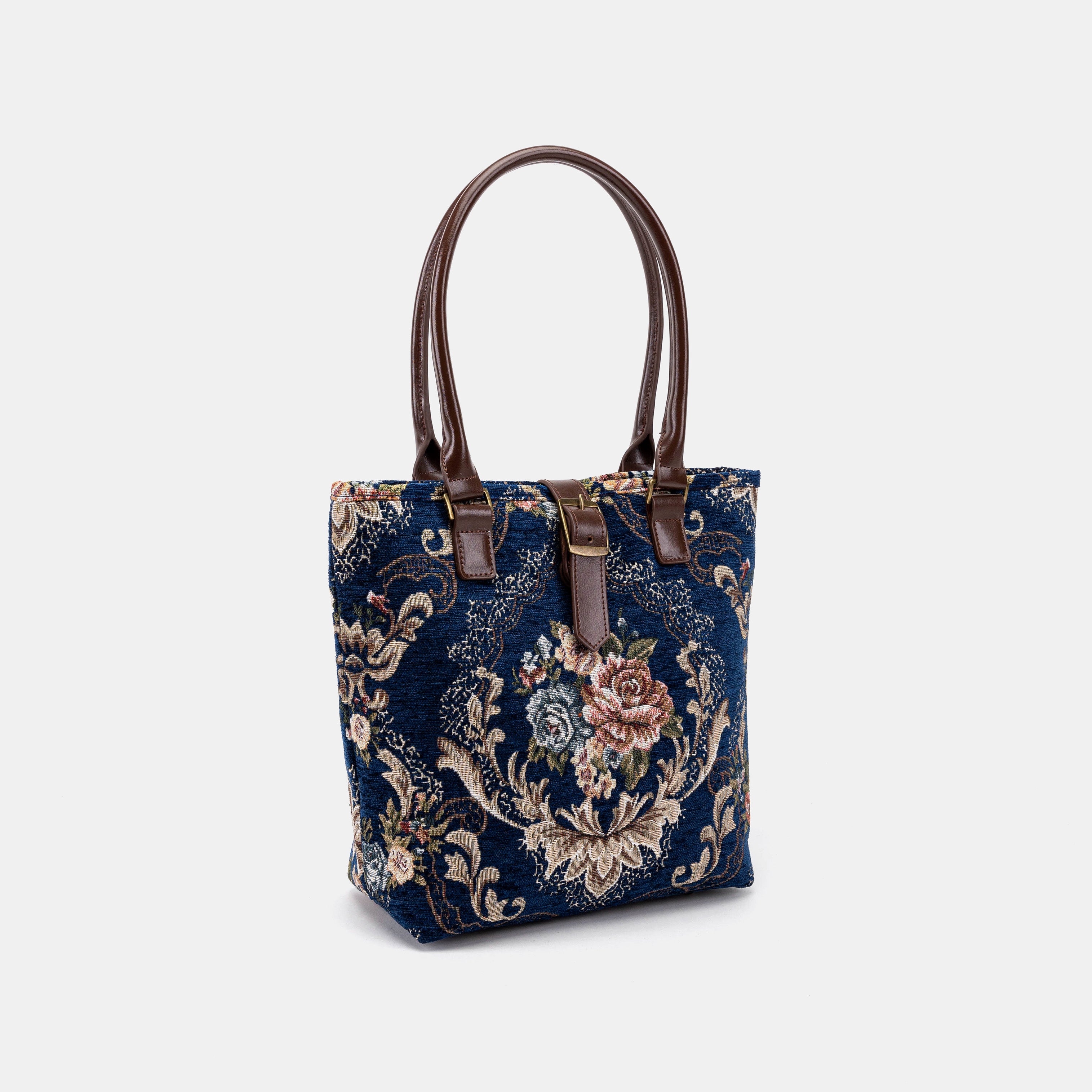 Floral Blue Everyday Tote Bag of America front side