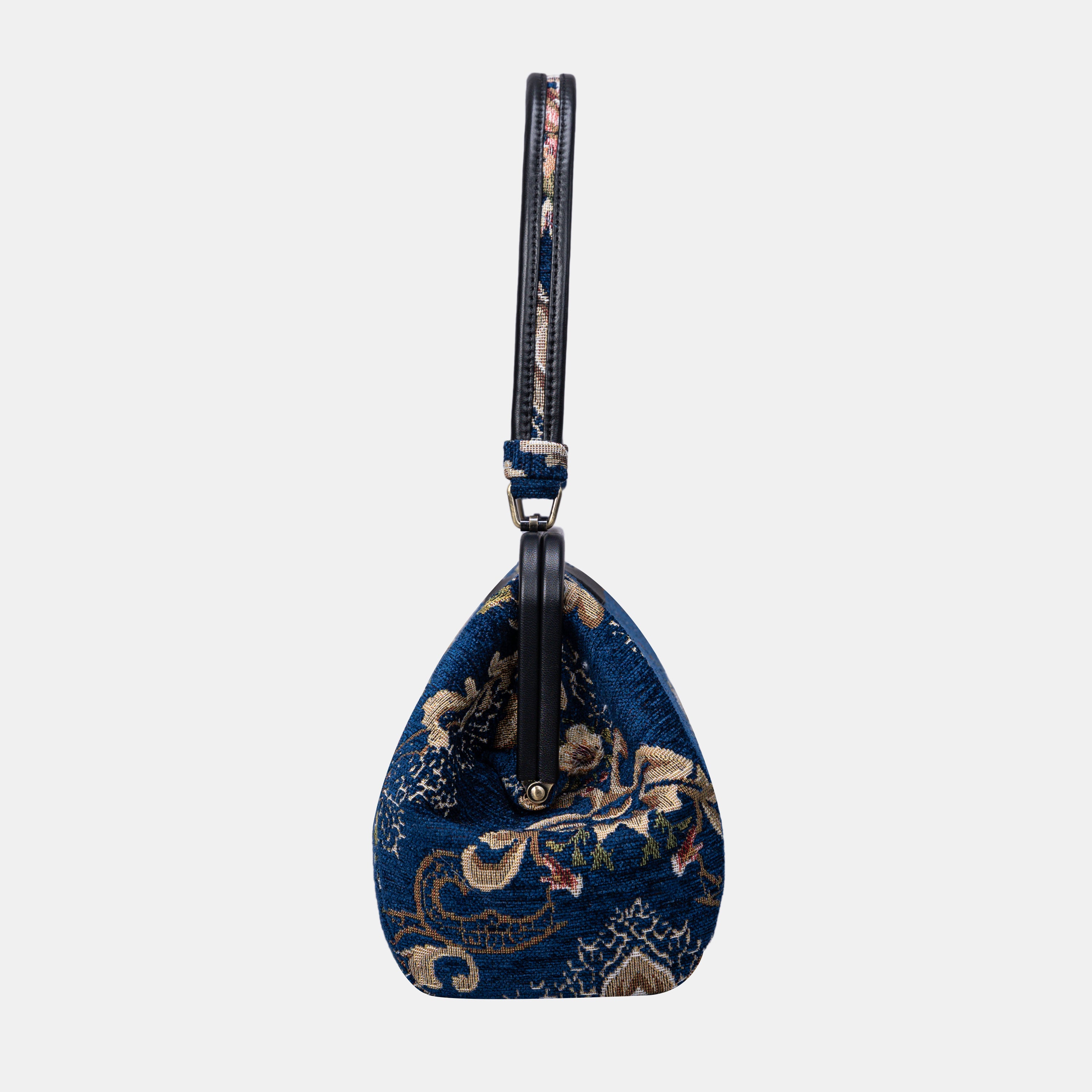Floral Blue Shoulder Bag  of America side