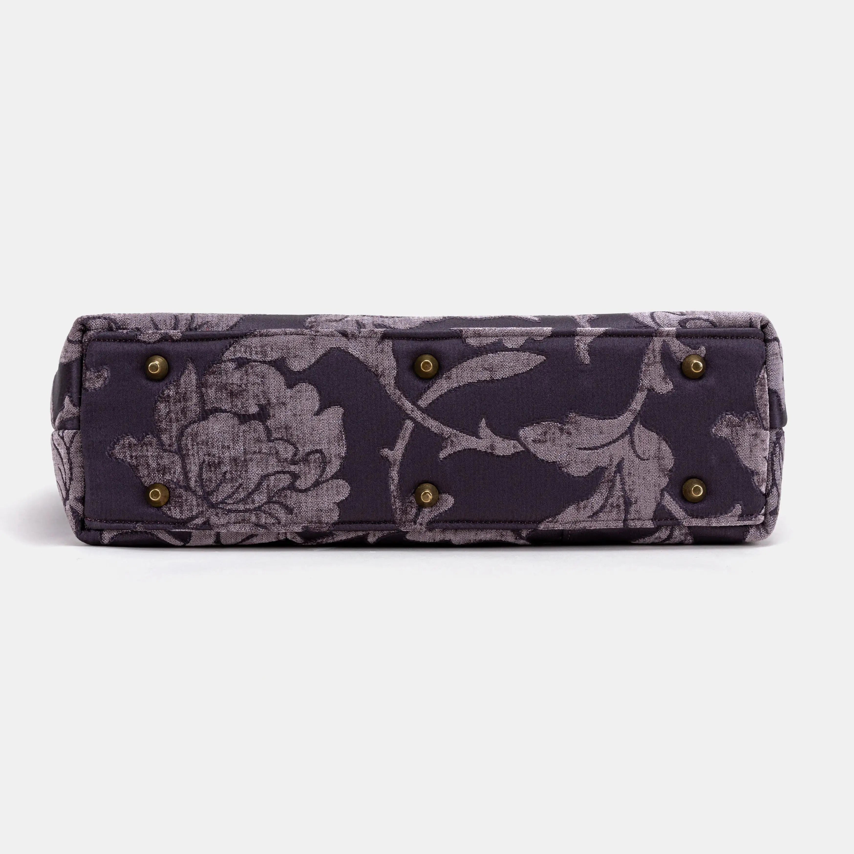 Floral Brocade Purple Laptop Work Bag of America bottom