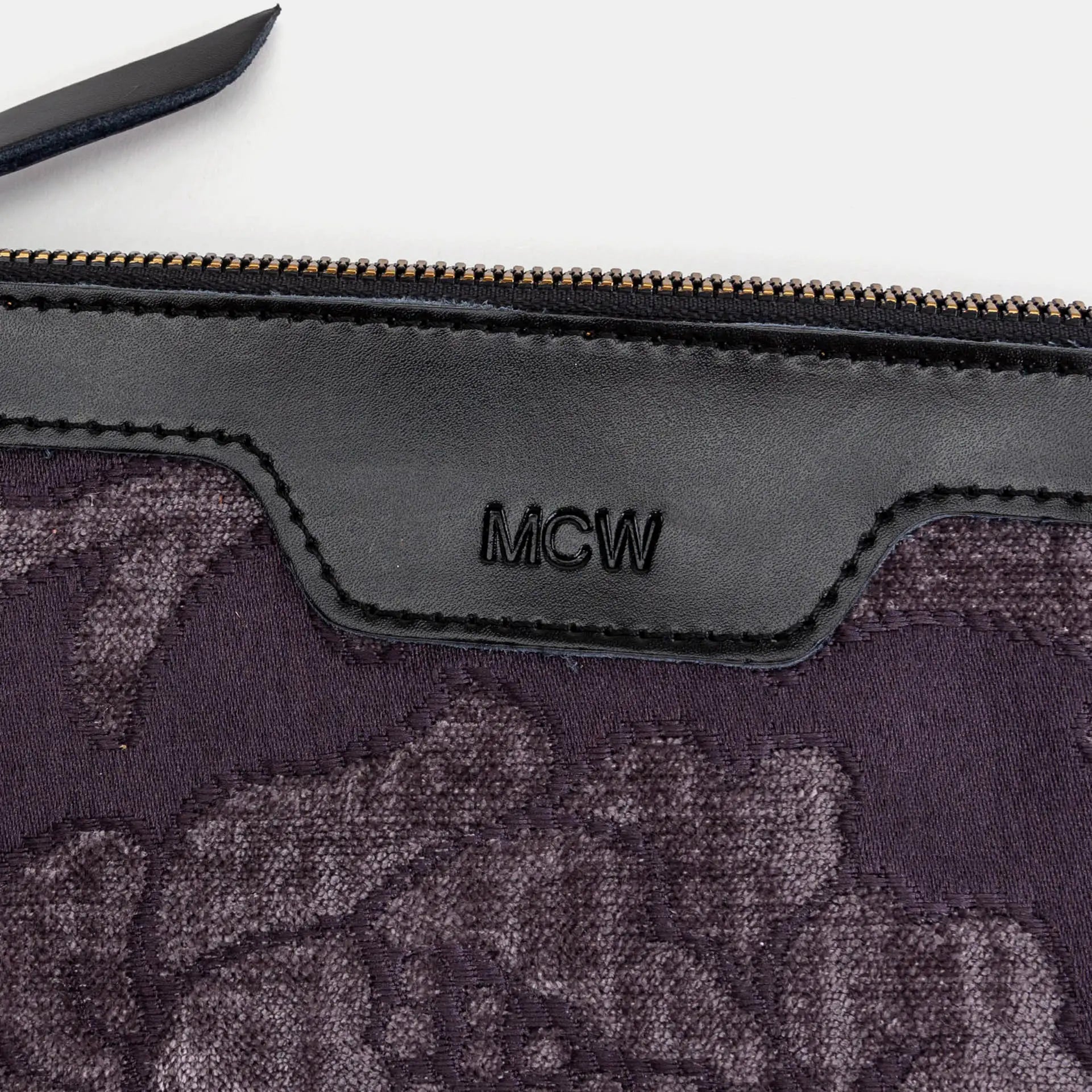 Wristlet Clutch Carpet Bag | Floral Brocade Purple detail