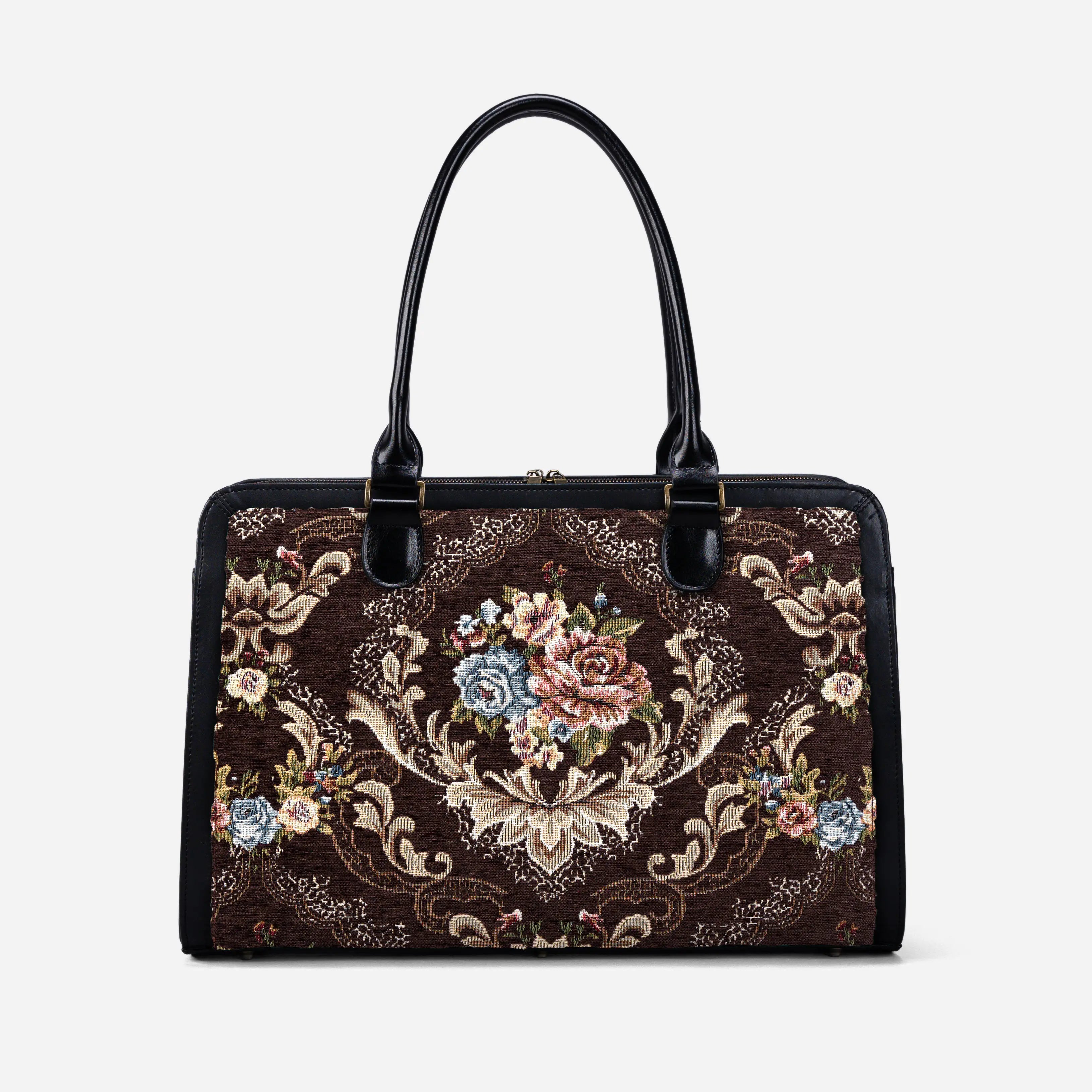 Floral brown Business Tote of America  front