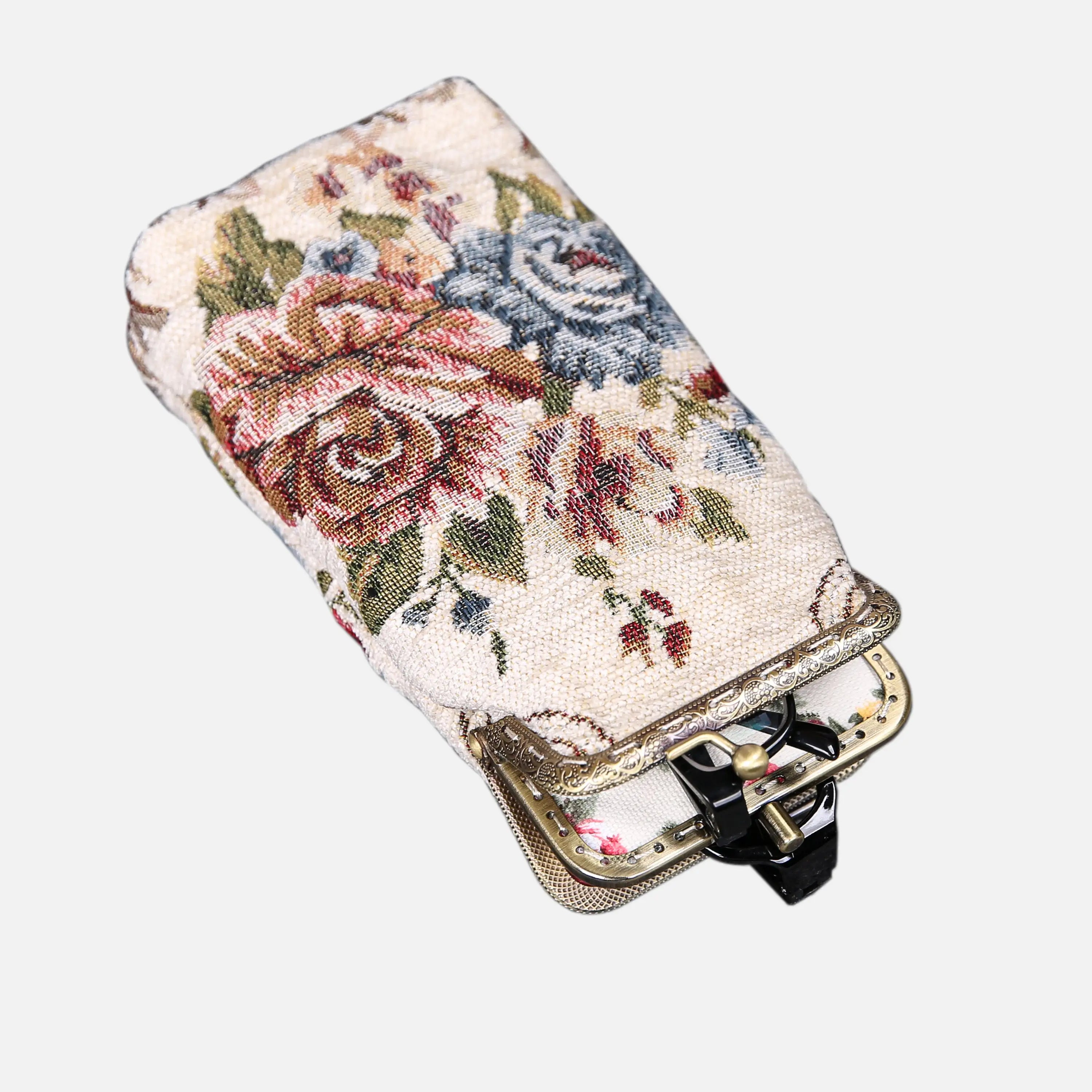 Floral Cream Carpet Eyeglasses Case of America of America-1