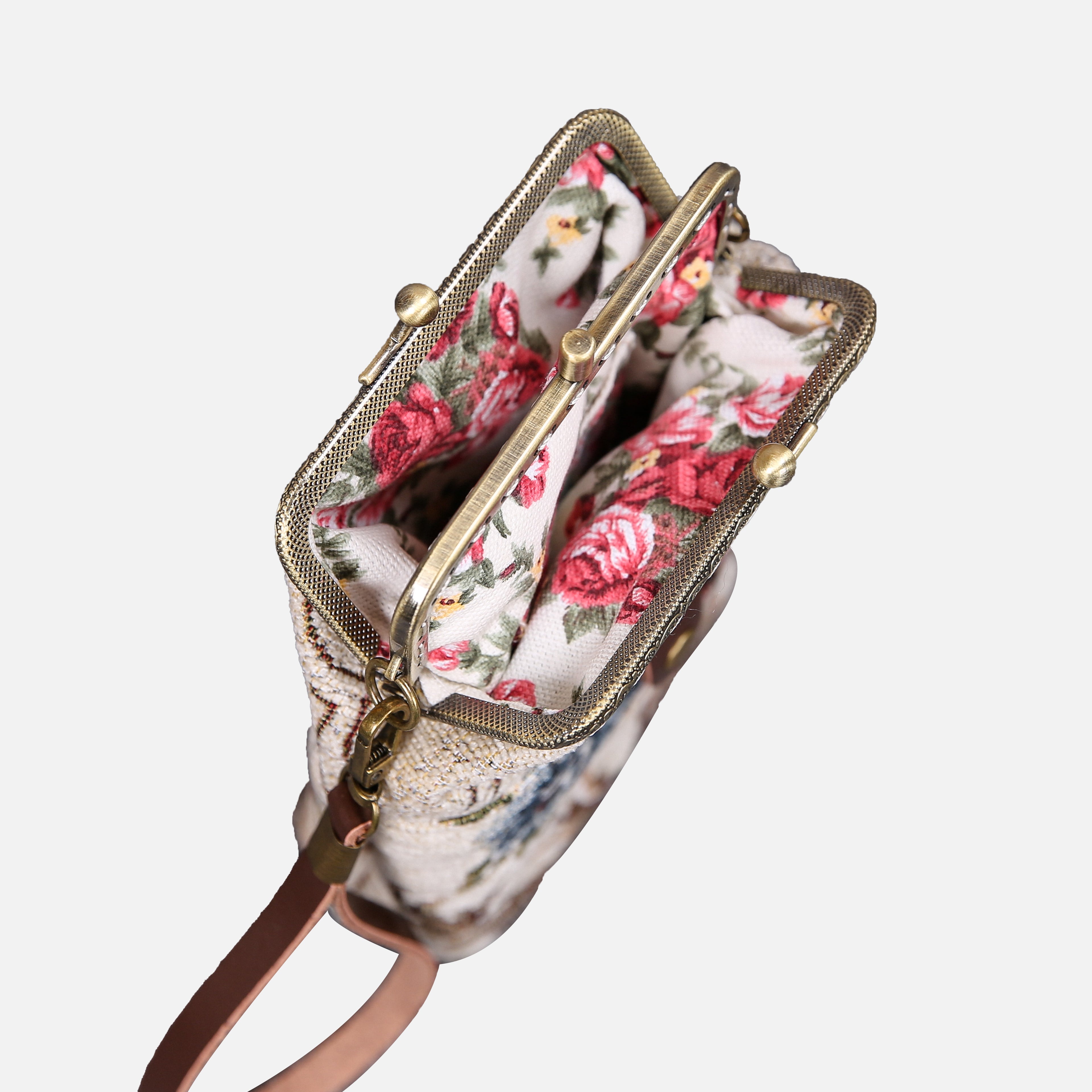 Floral Cream Carpet Phone Case Carpetbag of America standing