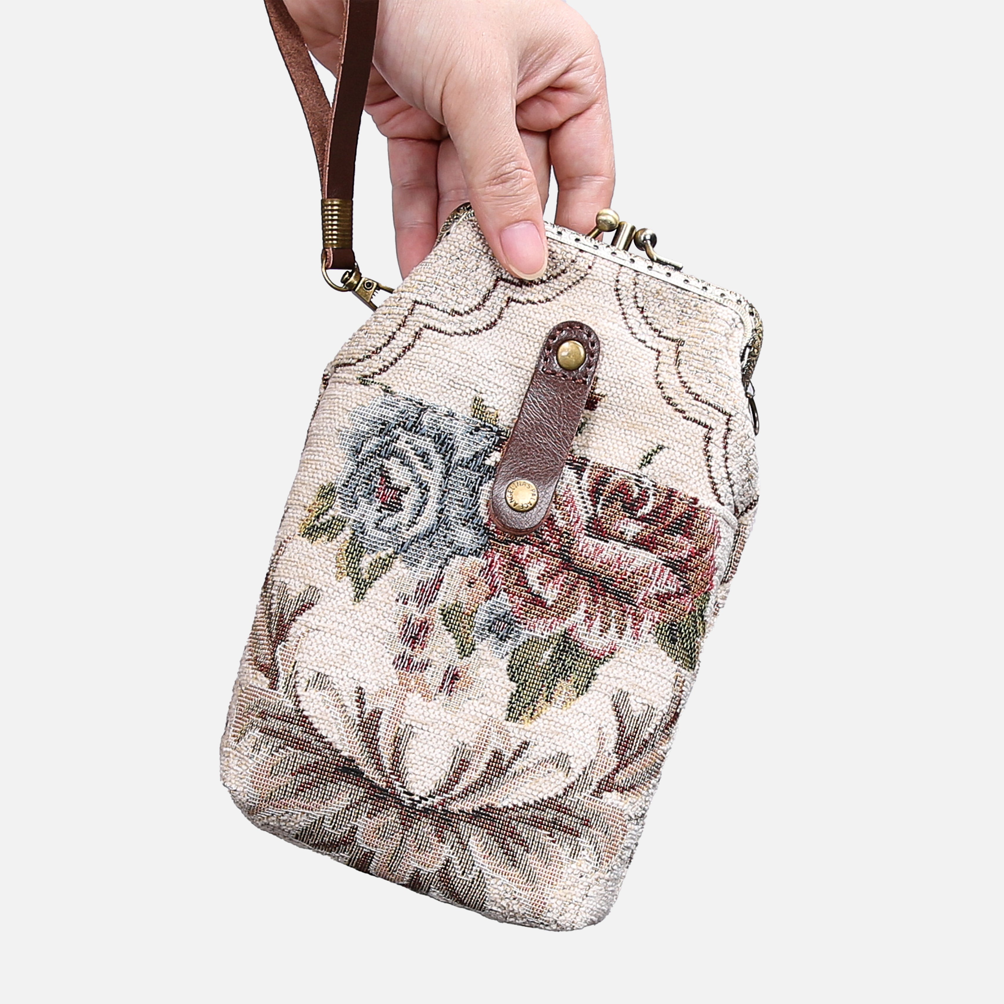 Floral Cream Carpet Phone Case Carpetbag of America main