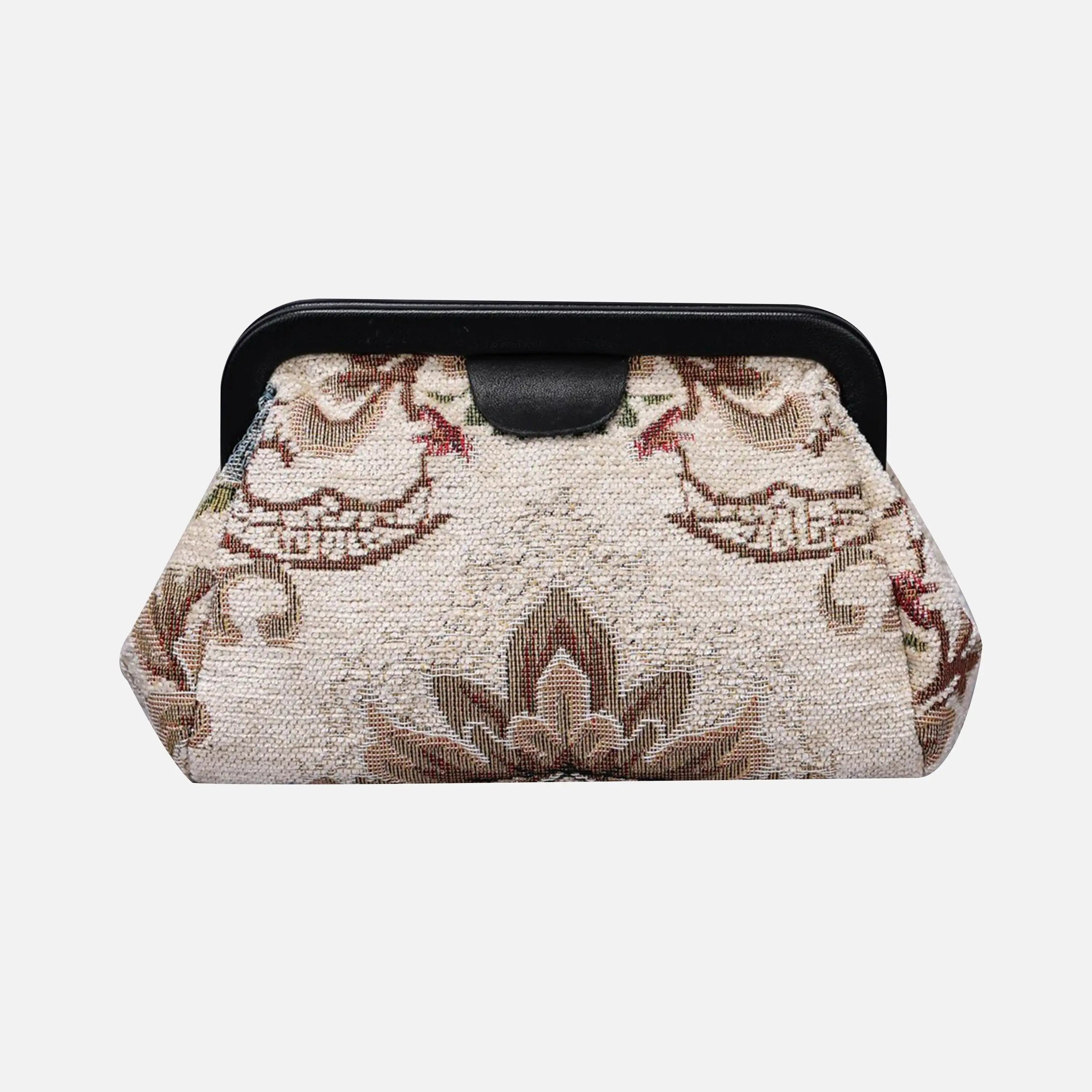 Floral Cream Evening Bag Clutch carpet bag of America overview