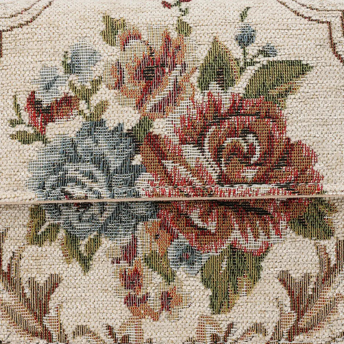Floral Cream Flap Crossbody Bag carpet bag of America pattern